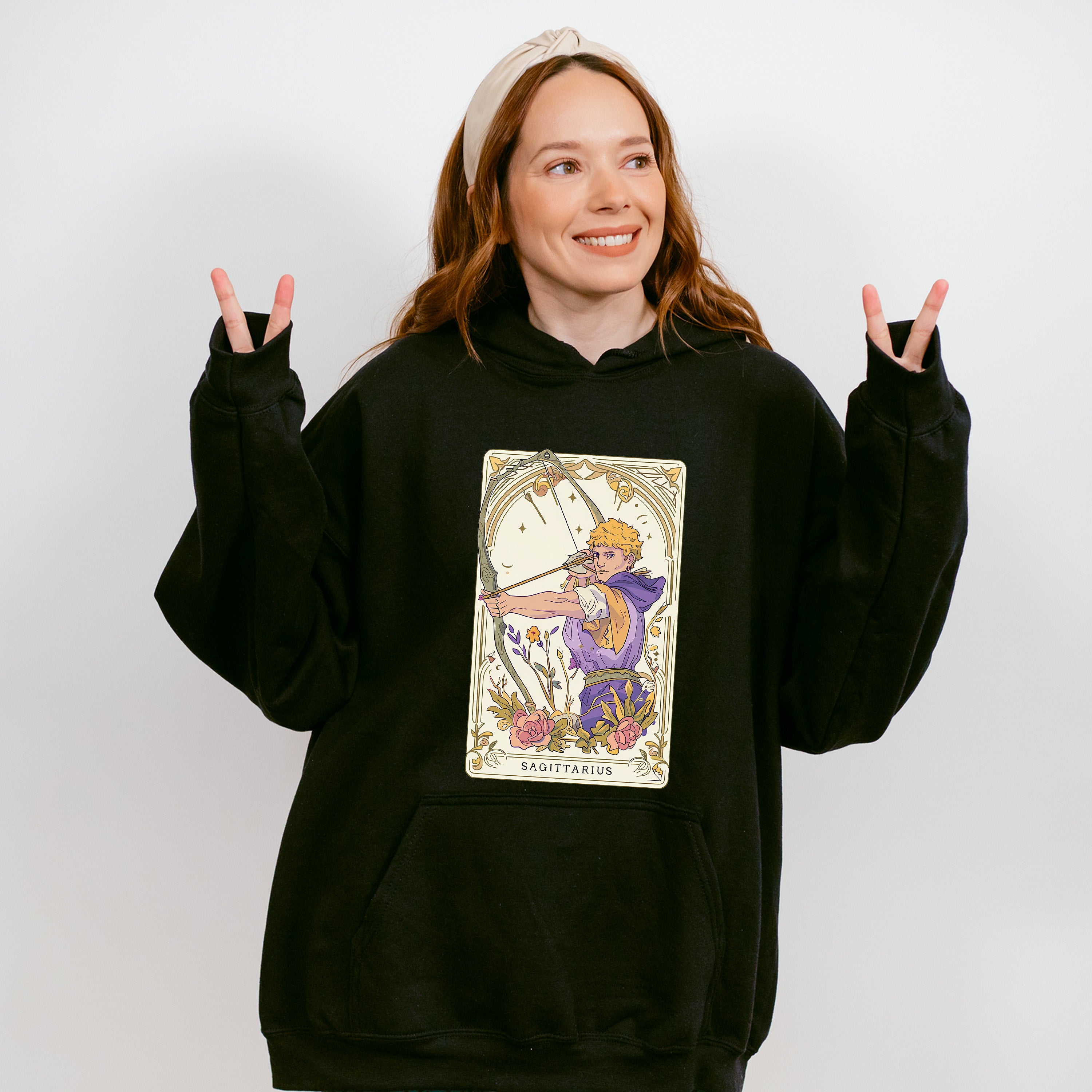 Sagittarius Tarot Card - Zodiacs &amp; Horoscopes Unisex Crewneck T-Shirt Sweatshirt Hoodie