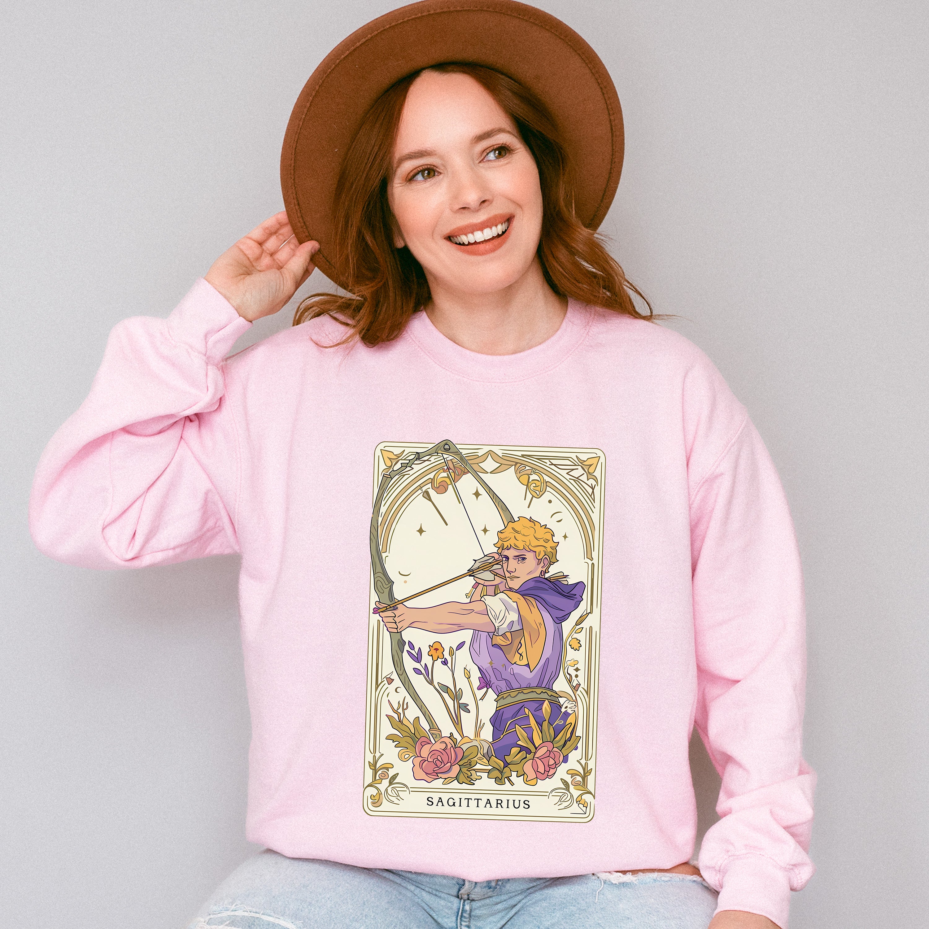 Sagittarius Tarot Card - Zodiacs &amp; Horoscopes Unisex Crewneck T-Shirt Sweatshirt Hoodie