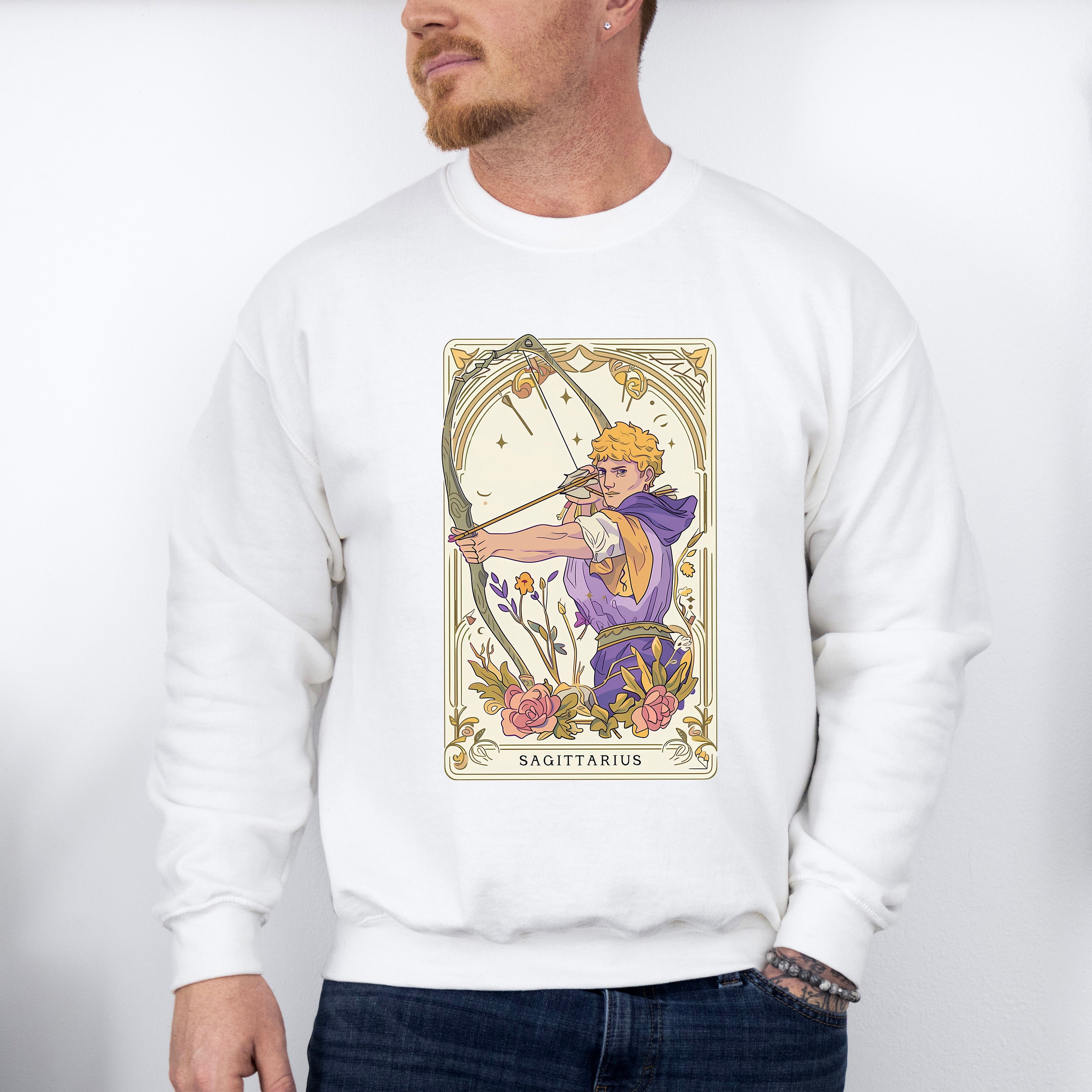 Sagittarius Tarot Card - Zodiacs &amp; Horoscopes Unisex Crewneck T-Shirt Sweatshirt Hoodie