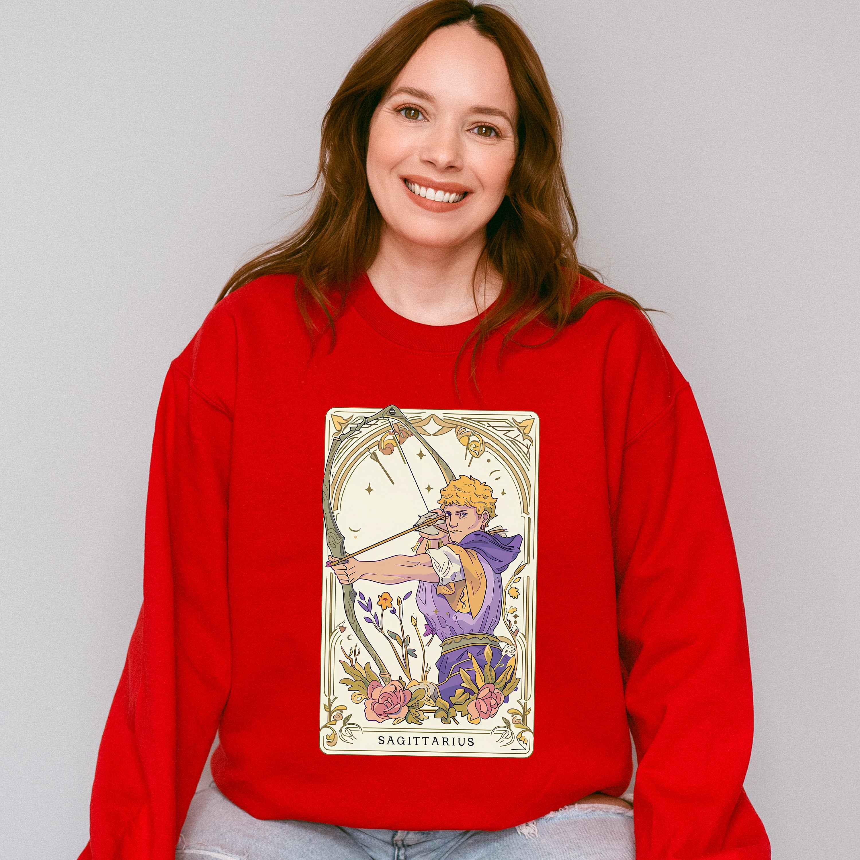 Sagittarius Tarot Card - Zodiacs &amp; Horoscopes Unisex Crewneck T-Shirt Sweatshirt Hoodie