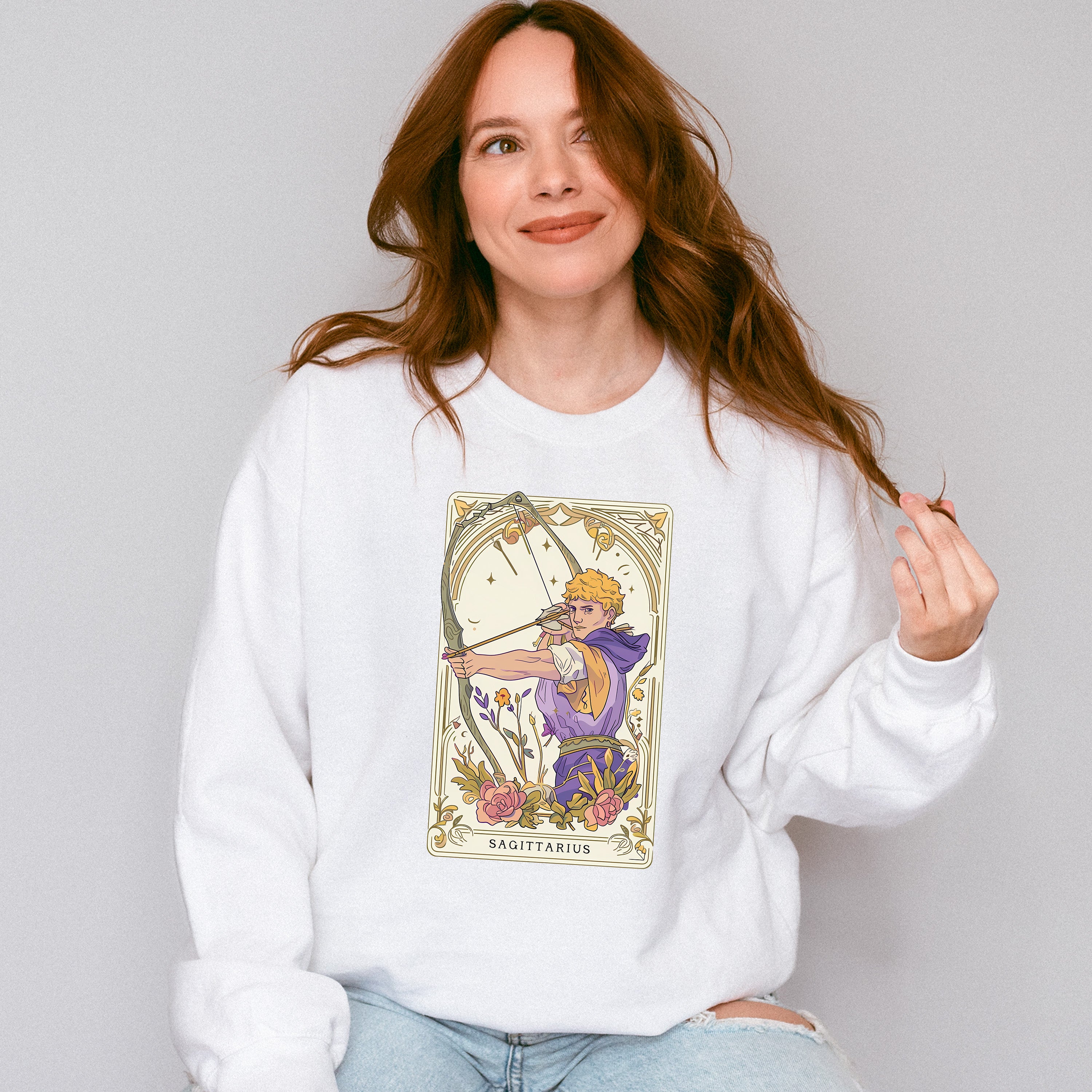 Sagittarius Tarot Card - Zodiacs &amp; Horoscopes Unisex Crewneck T-Shirt Sweatshirt Hoodie