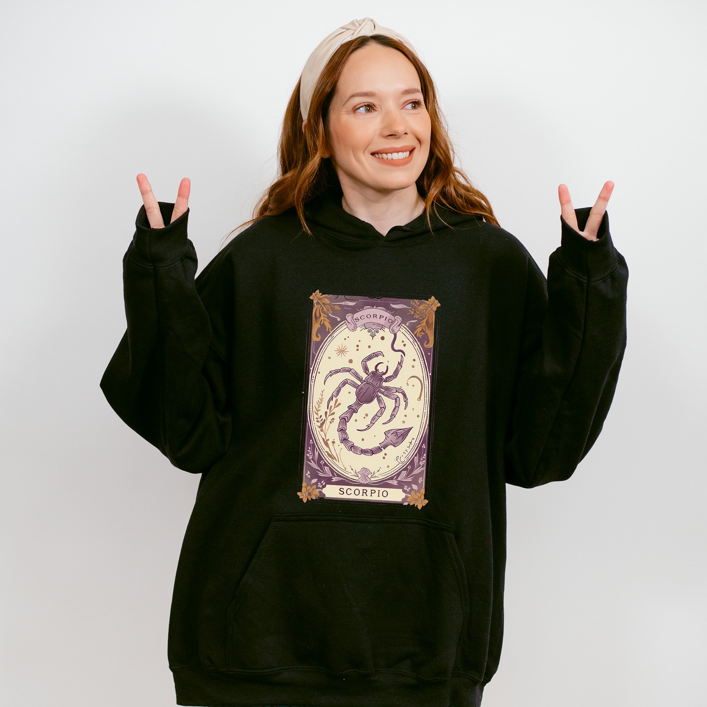 Scorpio Tarot Card - Zodiacs &amp; Horoscopes Unisex Crewneck T-Shirt Sweatshirt Hoodie