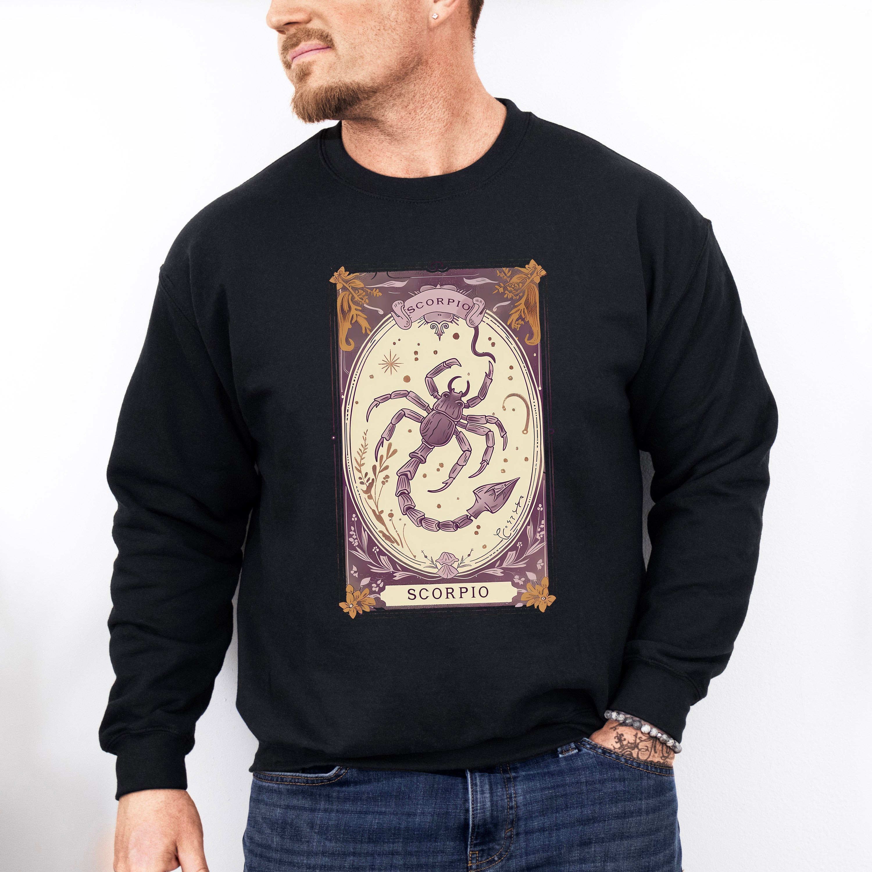 Scorpio Tarot Card - Zodiacs &amp; Horoscopes Unisex Crewneck T-Shirt Sweatshirt Hoodie
