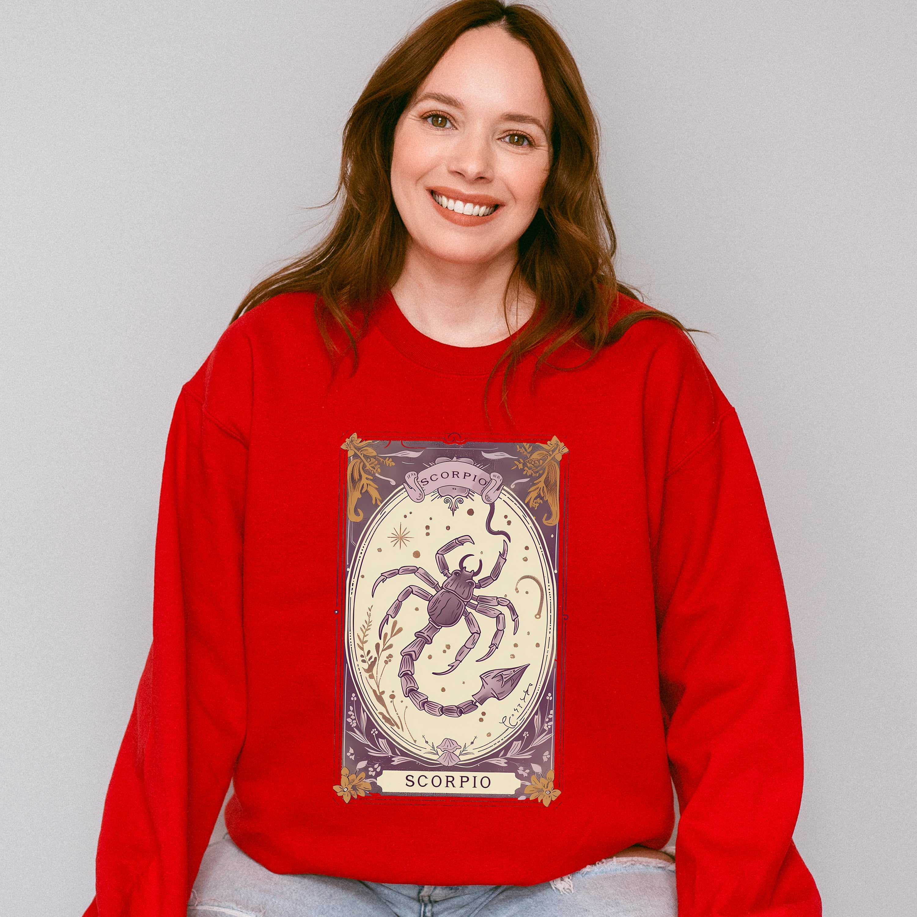 Scorpio Tarot Card - Zodiacs &amp; Horoscopes Unisex Crewneck T-Shirt Sweatshirt Hoodie