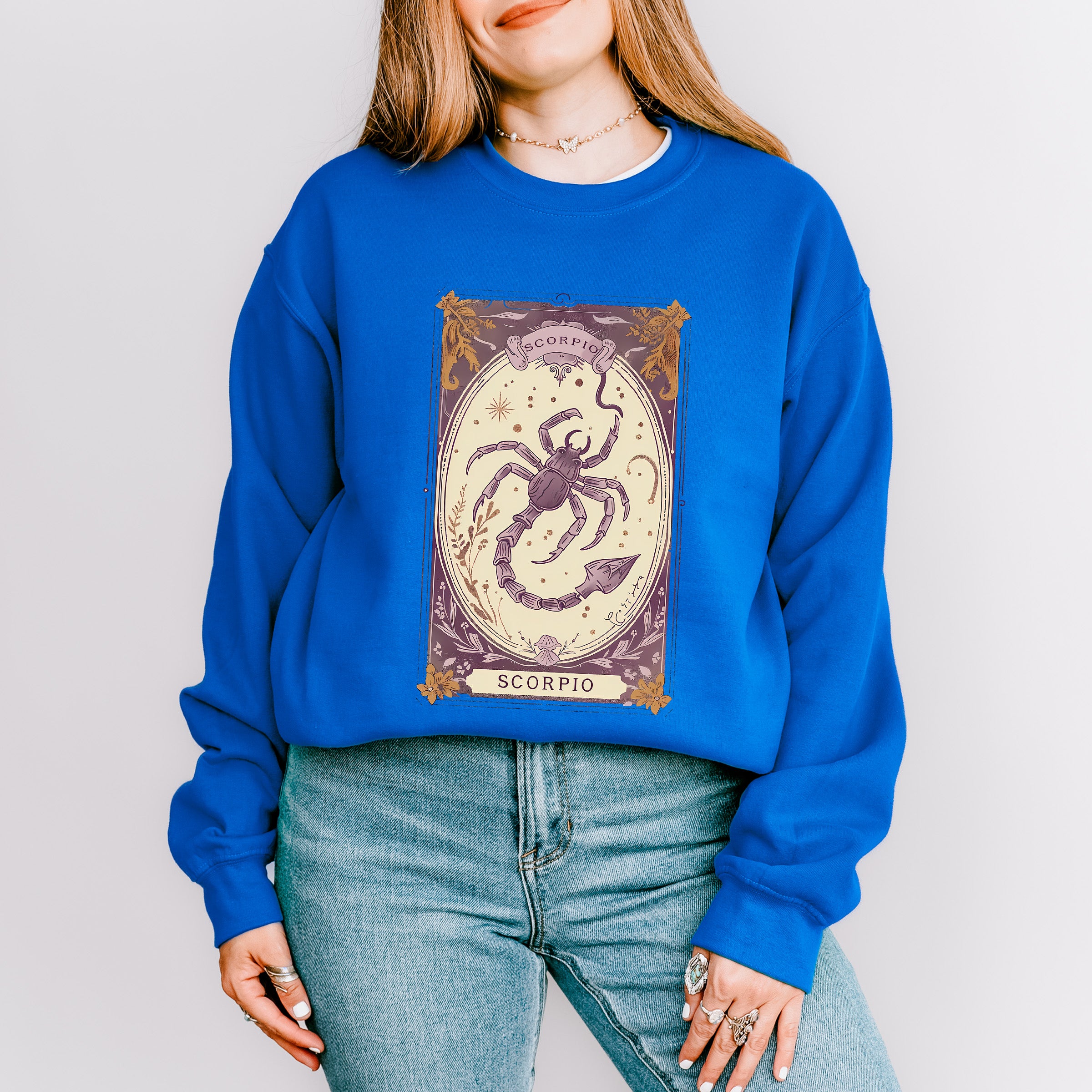 Scorpio Tarot Card - Zodiacs &amp; Horoscopes Unisex Crewneck T-Shirt Sweatshirt Hoodie
