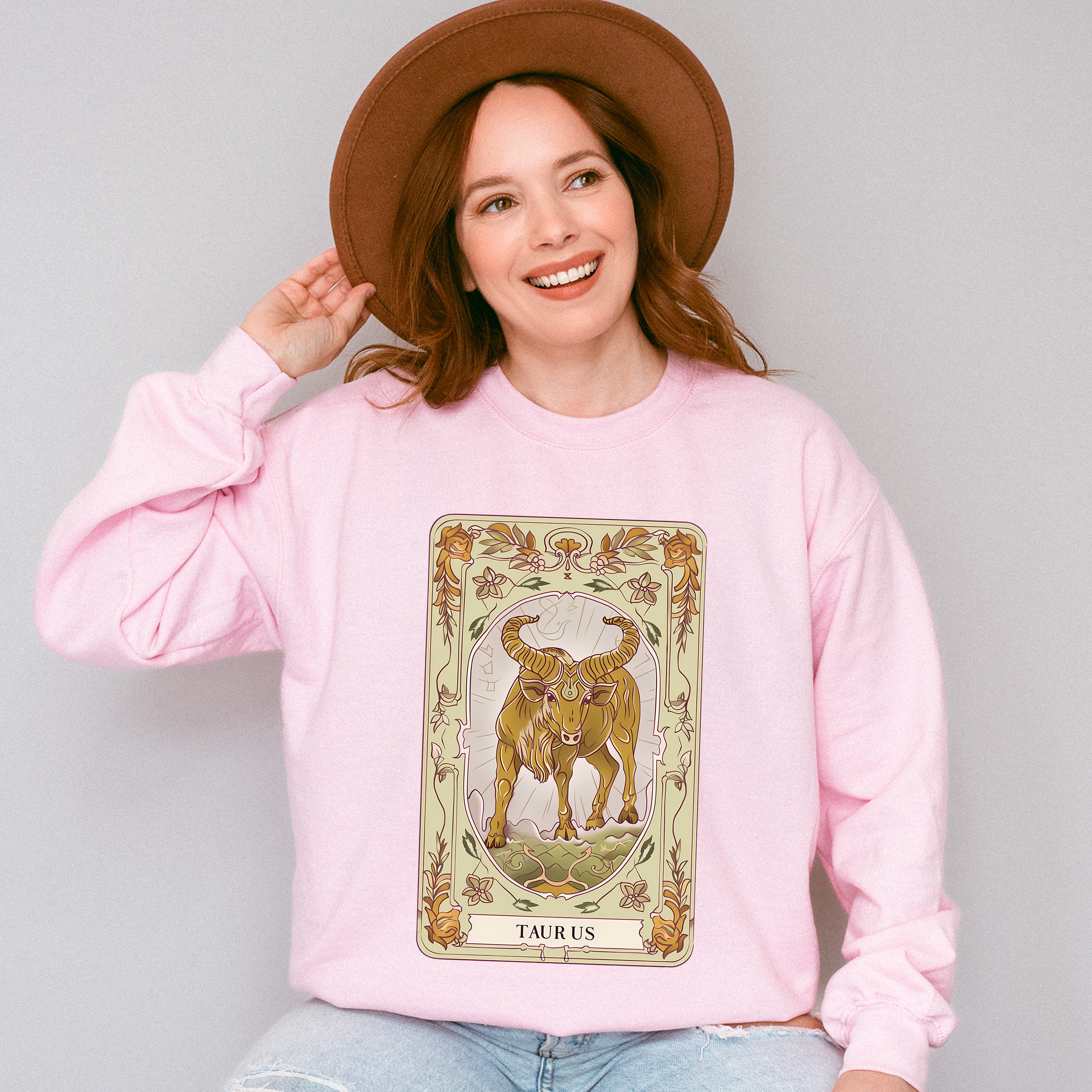 Taurus Tarot Card - Zodiacs &amp; Horoscopes Unisex Crewneck T-Shirt Sweatshirt Hoodie
