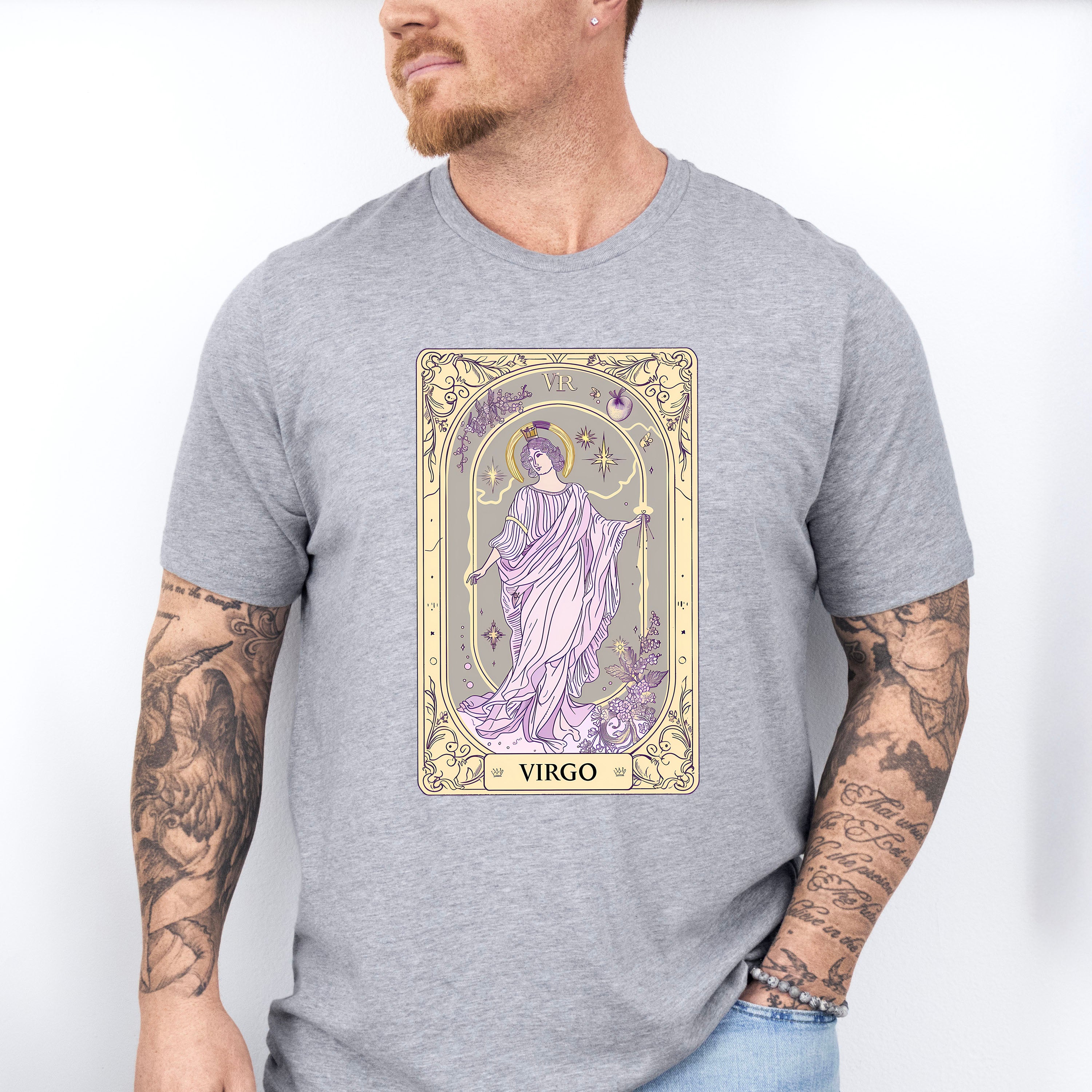 Virgo Tarot Card - Zodiacs &amp; Horoscopes Unisex Crewneck T-Shirt Sweatshirt Hoodie