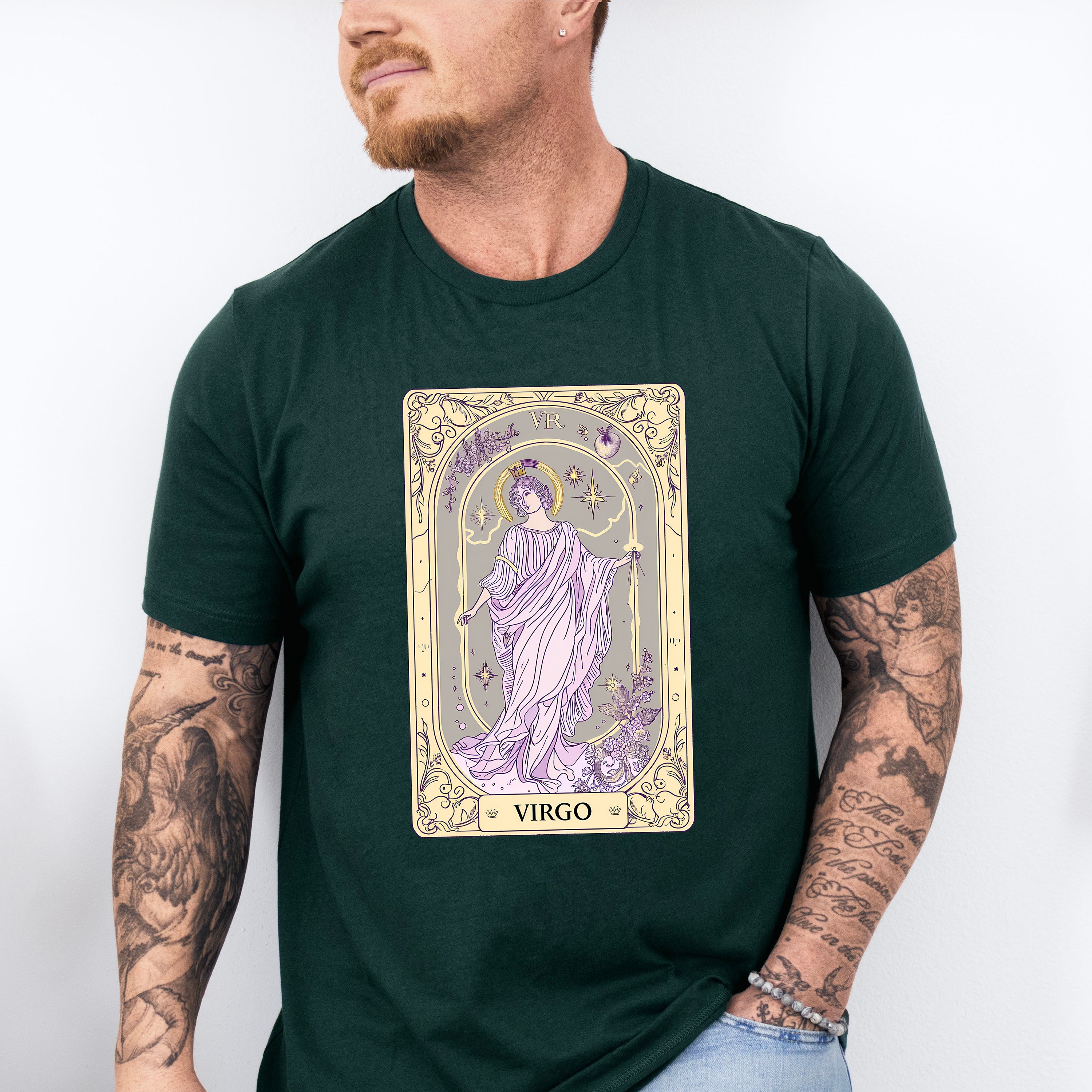 Virgo Tarot Card - Zodiacs &amp; Horoscopes Unisex Crewneck T-Shirt Sweatshirt Hoodie