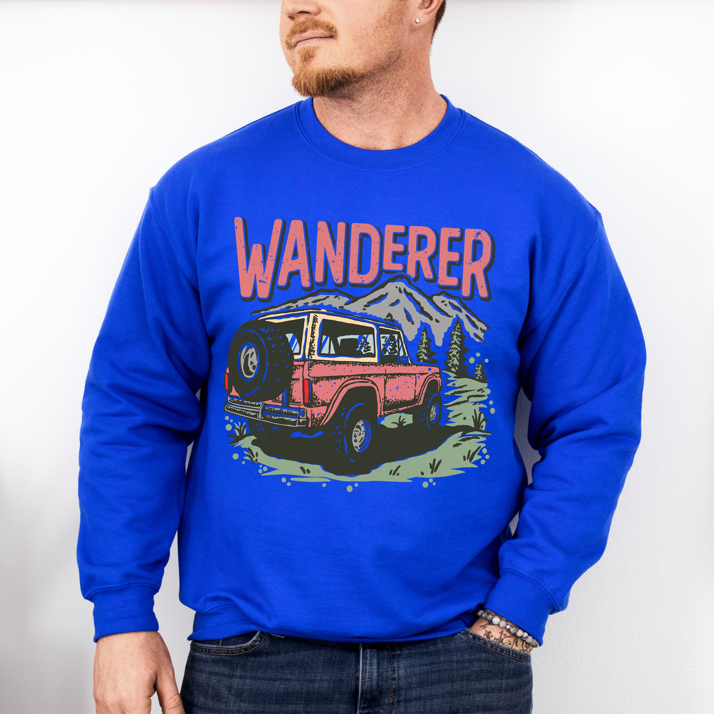 Wanderer Car Design - Outdoor Unisex Crewneck T-Shirt Sweatshirt Hoodie