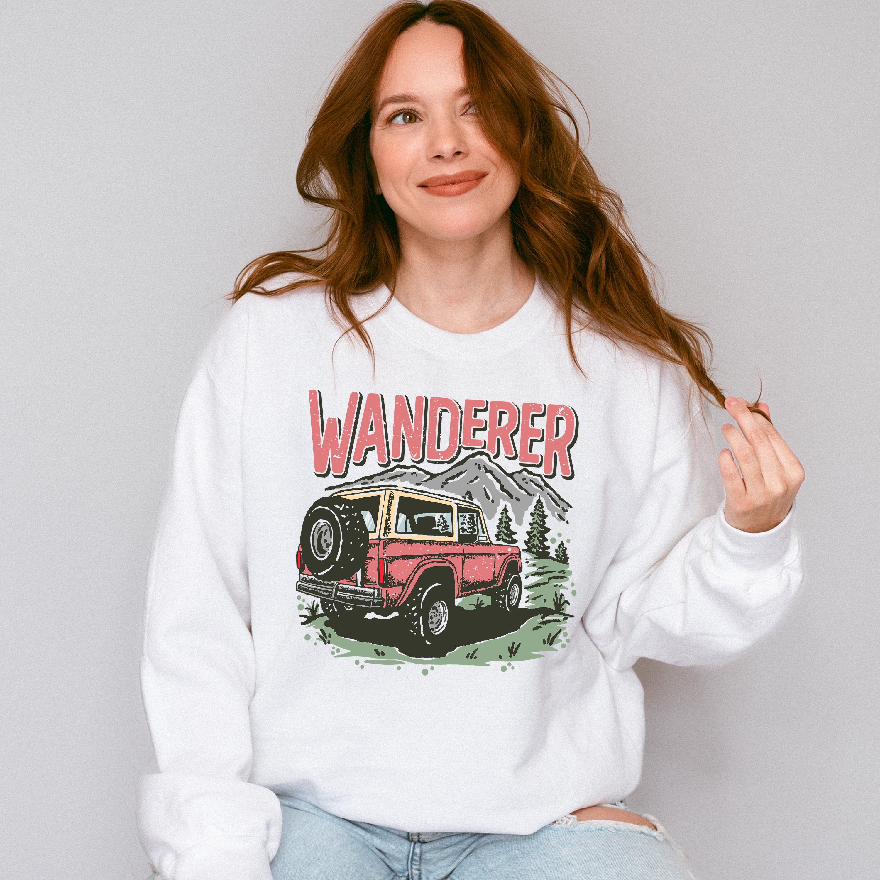 Wanderer Car Design - Outdoor Unisex Crewneck T-Shirt Sweatshirt Hoodie