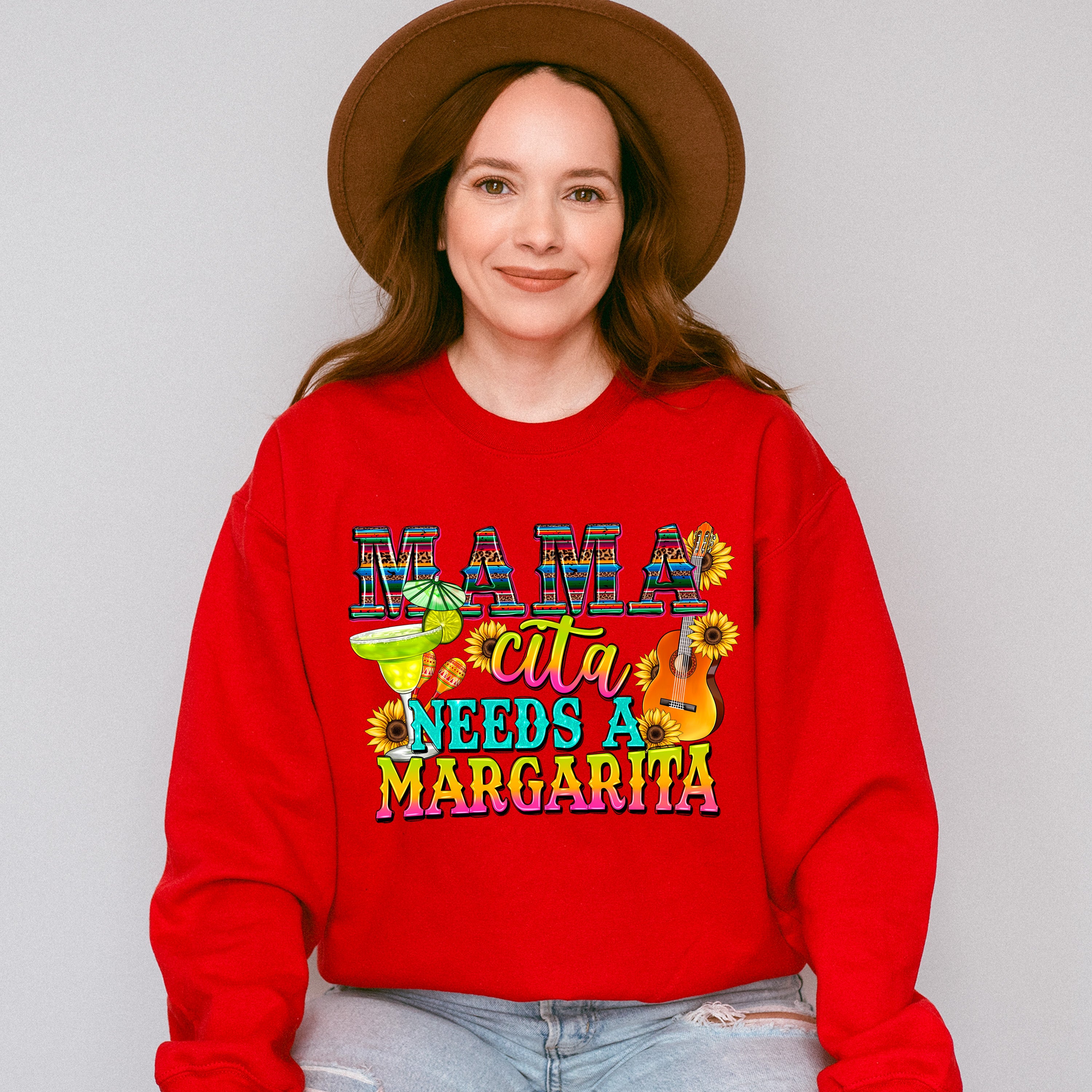 Mamacita Needs A Margarita - Cinco De Mayo Unisex Crewneck T-Shirt Sweatshirt Hoodie