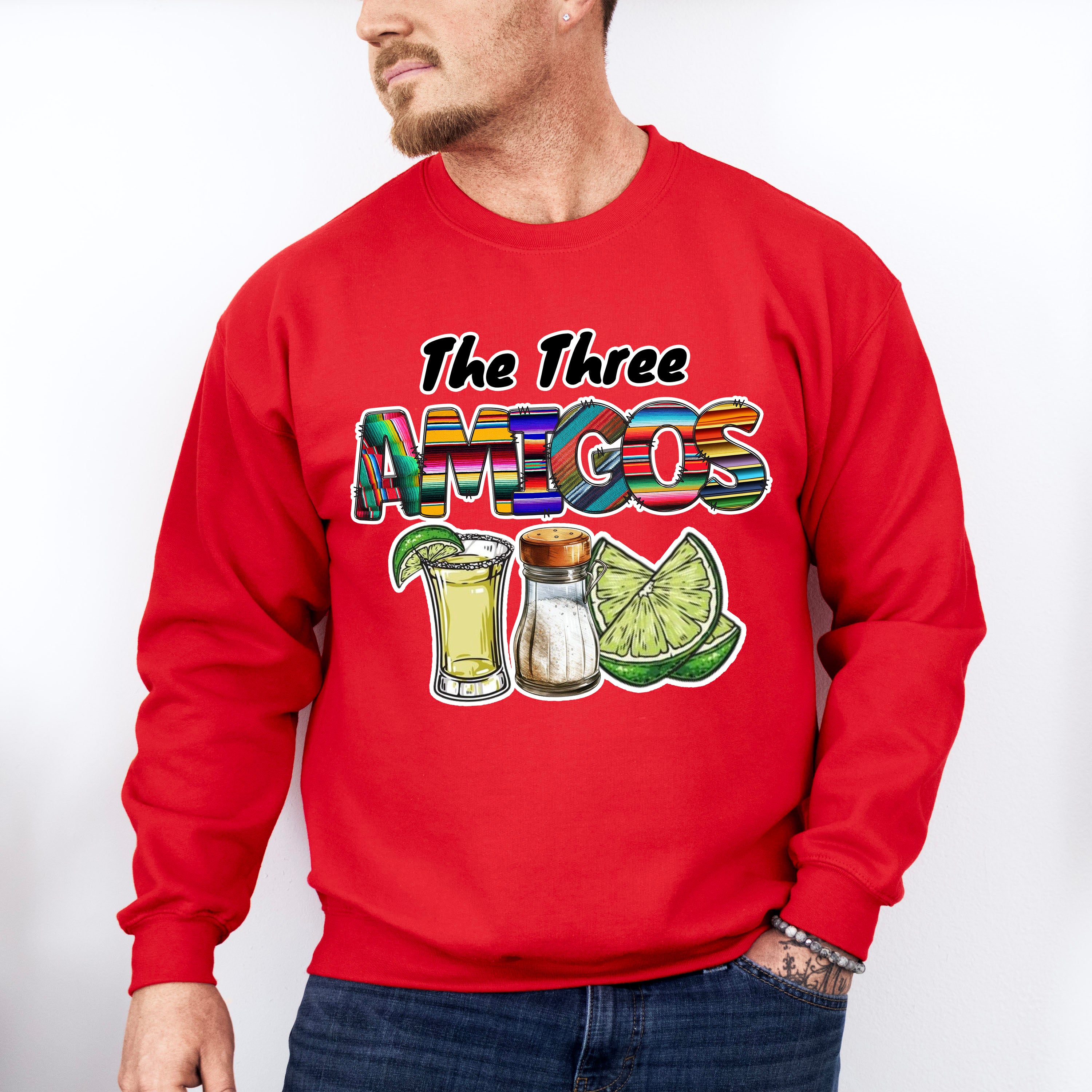 The Three Amigos Tequila Salt Lime - Cinco De Mayo Unisex Crewneck T-Shirt Sweatshirt Hoodie
