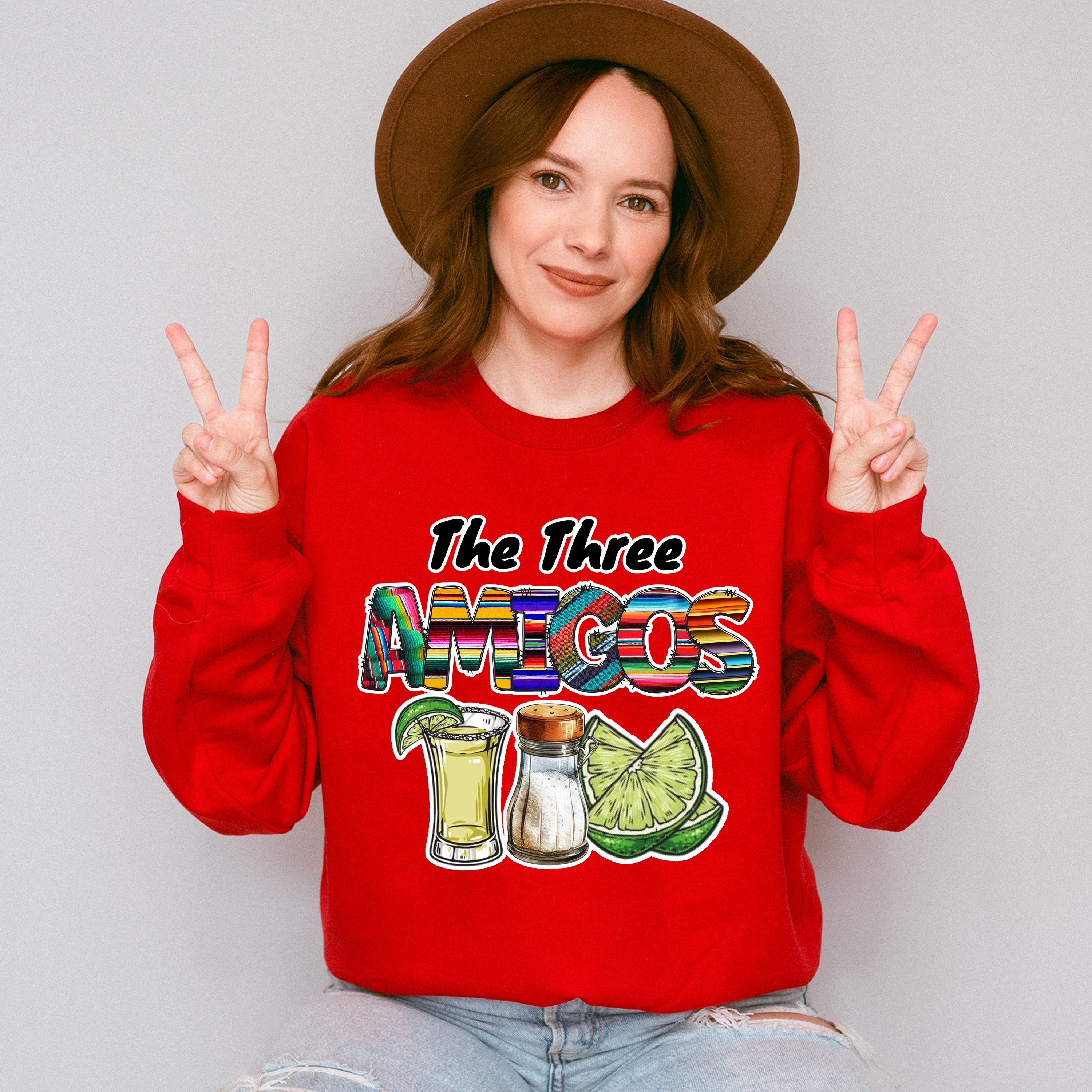 The Three Amigos Tequila Salt Lime - Cinco De Mayo Unisex Crewneck T-Shirt Sweatshirt Hoodie