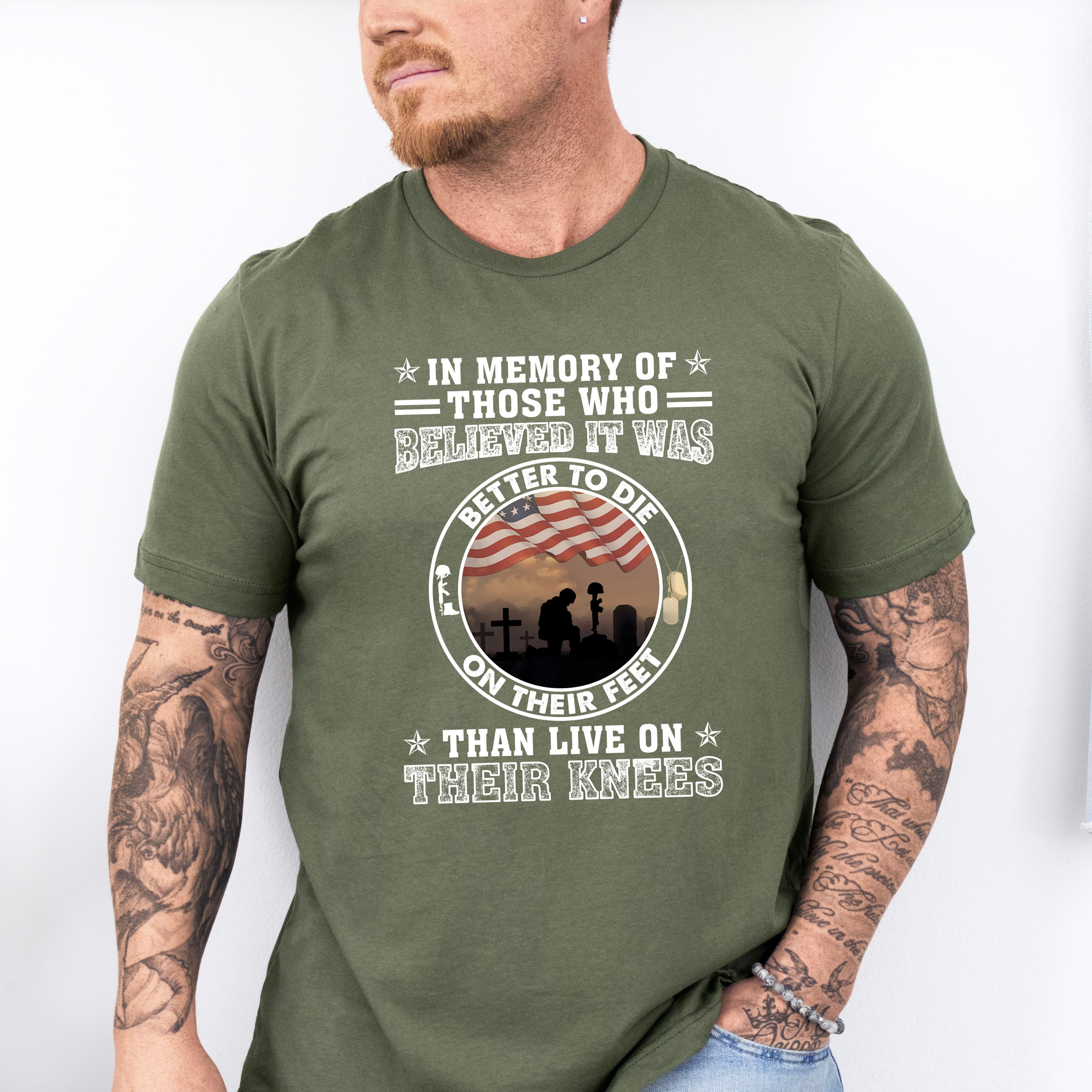 Better To Die On Their Feet - Military Unisex Crewneck T-Shirt Sweatshirt Hoodie