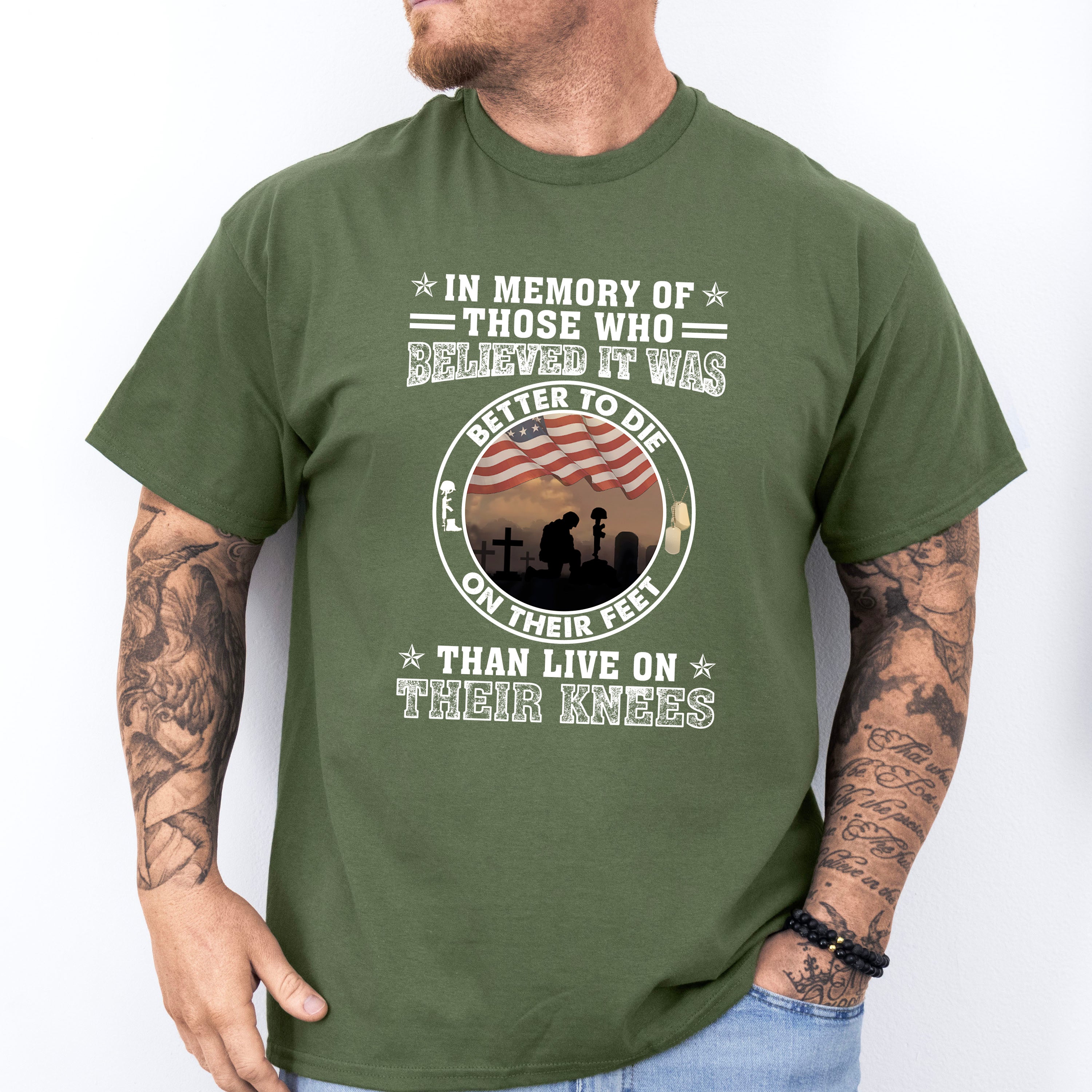 Better To Die On Their Feet - Military Unisex Crewneck T-Shirt Sweatshirt Hoodie