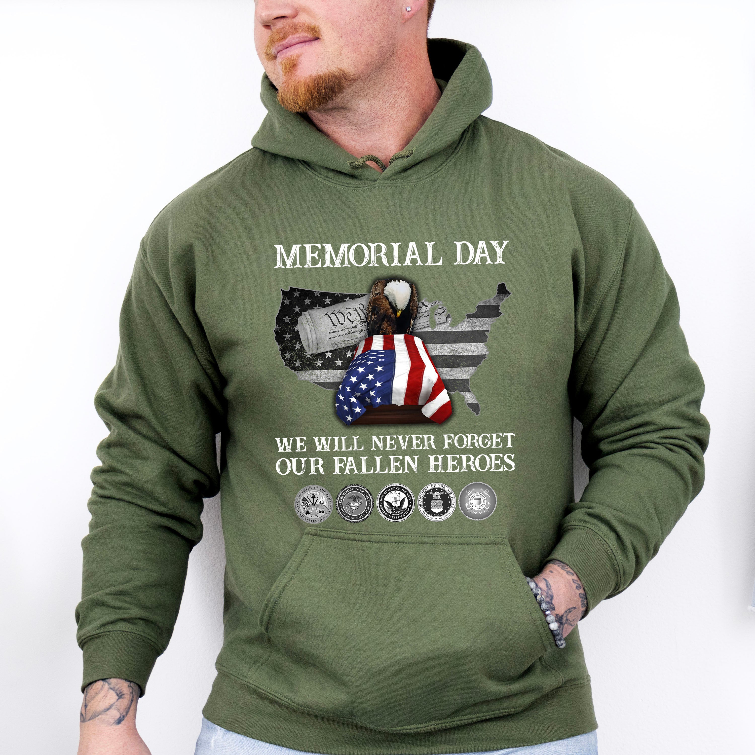Memorial Day - Military Unisex Crewneck T-Shirt Sweatshirt Hoodie