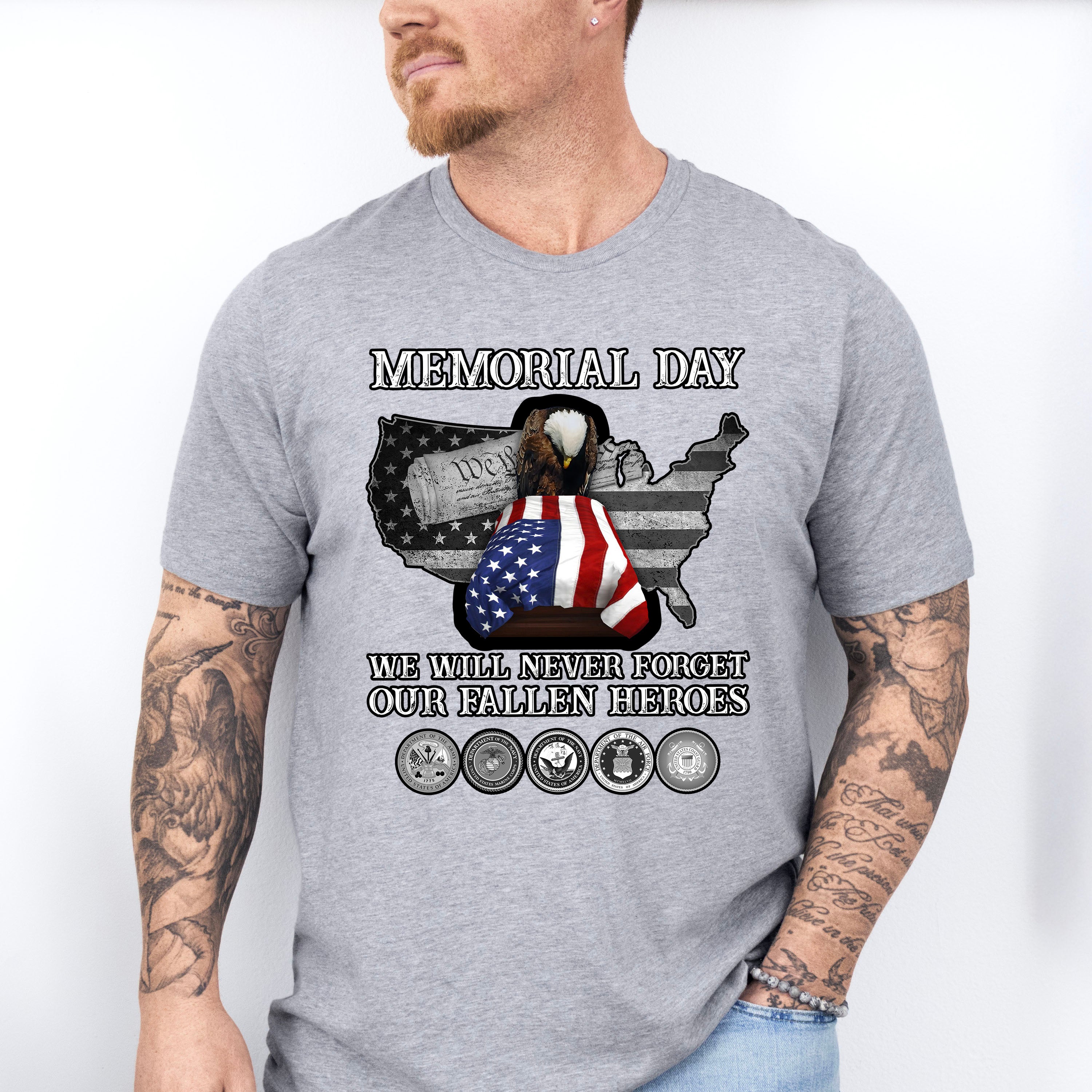 Memorial Day - Military Unisex Crewneck T-Shirt Sweatshirt Hoodie