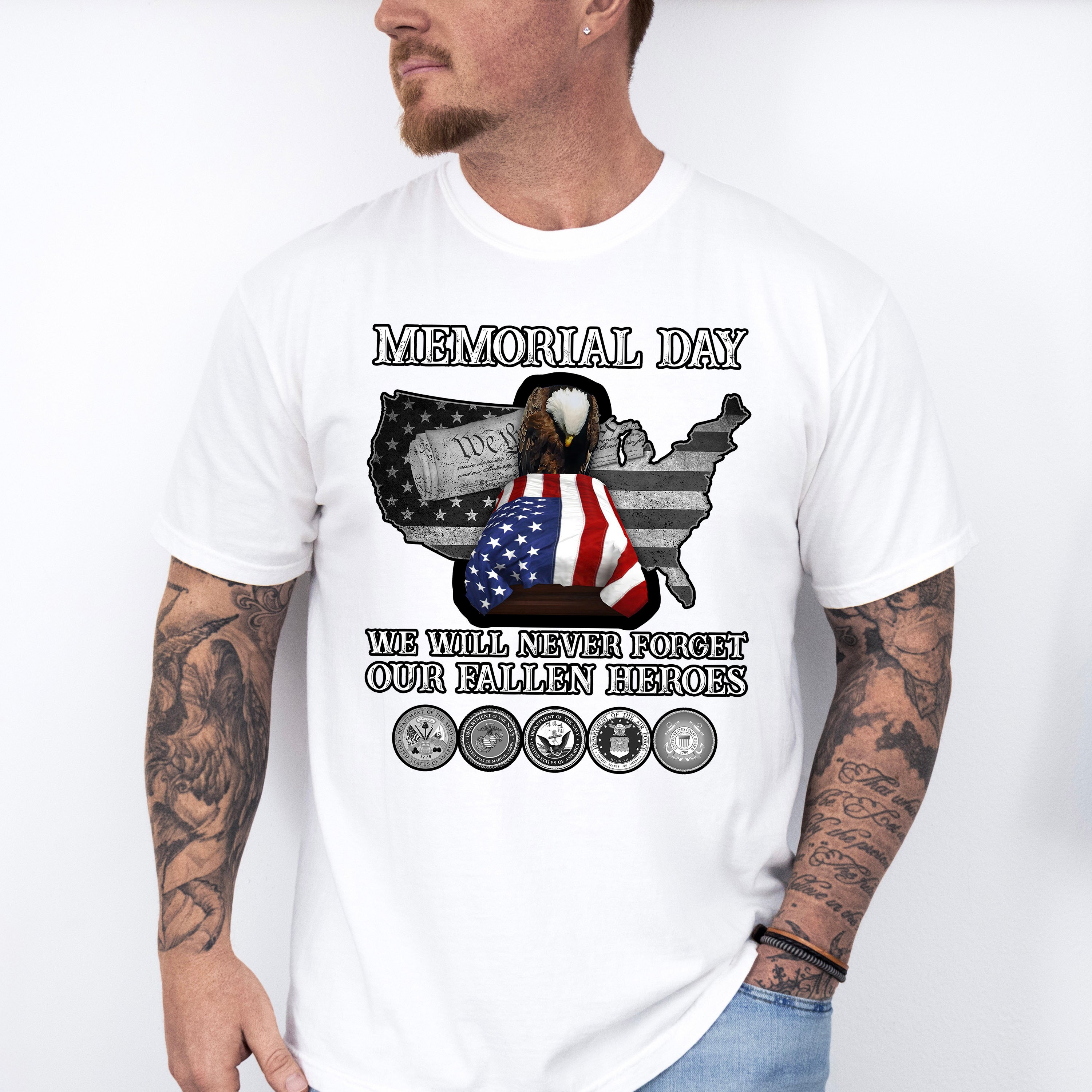 Memorial Day - Military Unisex Crewneck T-Shirt Sweatshirt Hoodie