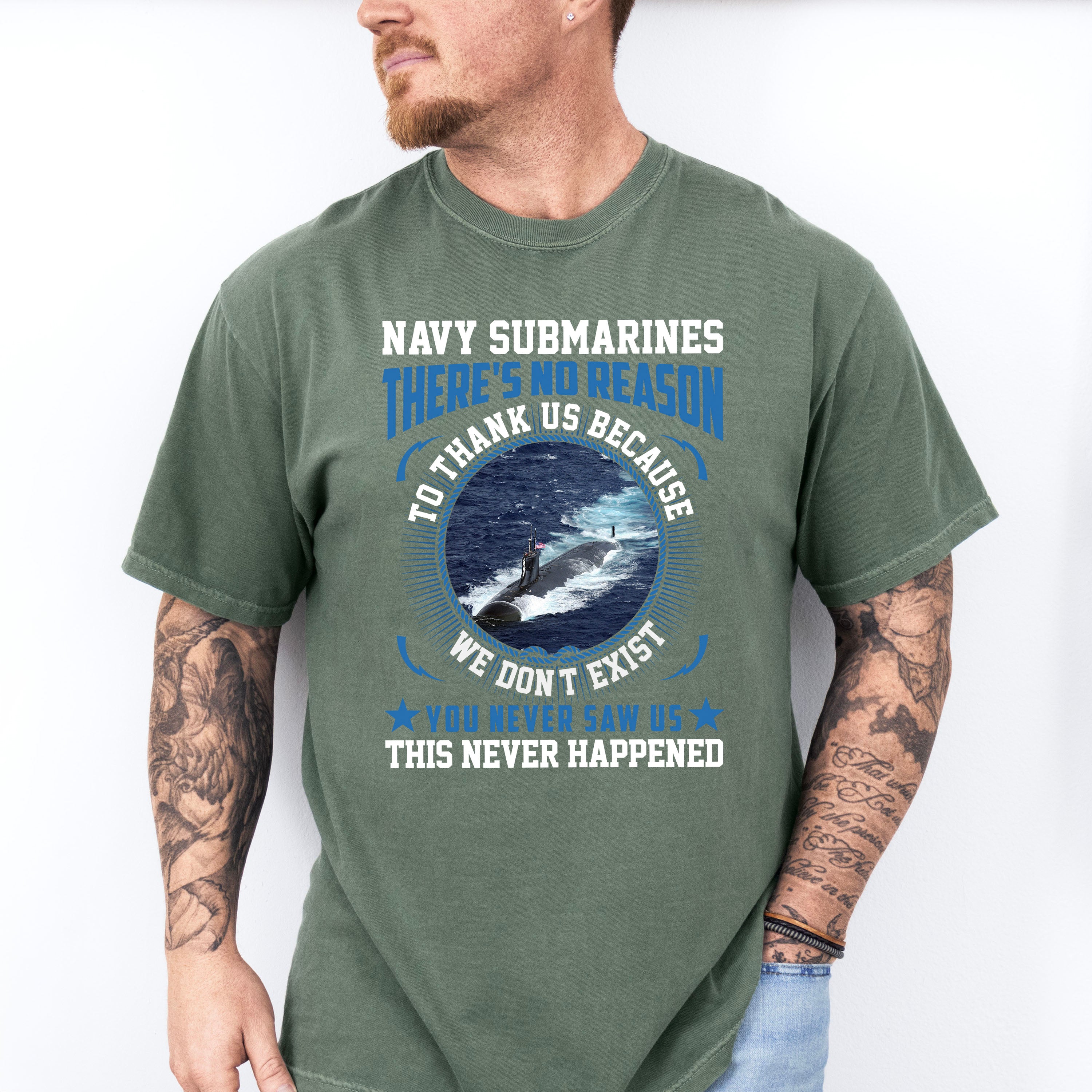 There's No Reason To Thank Us Because We Don't Exist - Military Unisex Crewneck T-Shirt Sweatshirt Hoodie