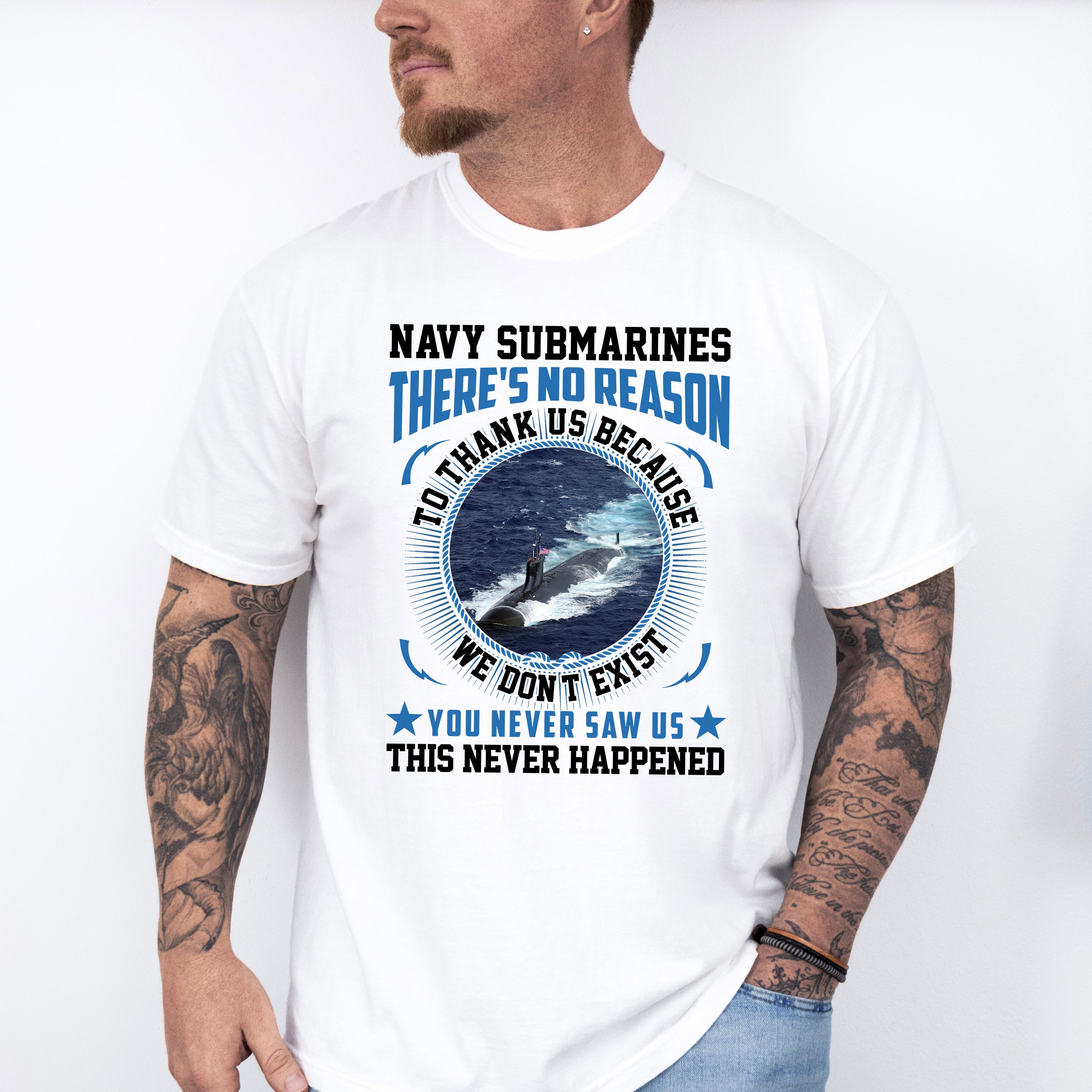 There's No Reason To Thank Us Because We Don't Exist - Military Unisex Crewneck T-Shirt Sweatshirt Hoodie