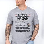 Things You Should Know About My Dad - Military Unisex Crewneck T-Shirt Sweatshirt Hoodie