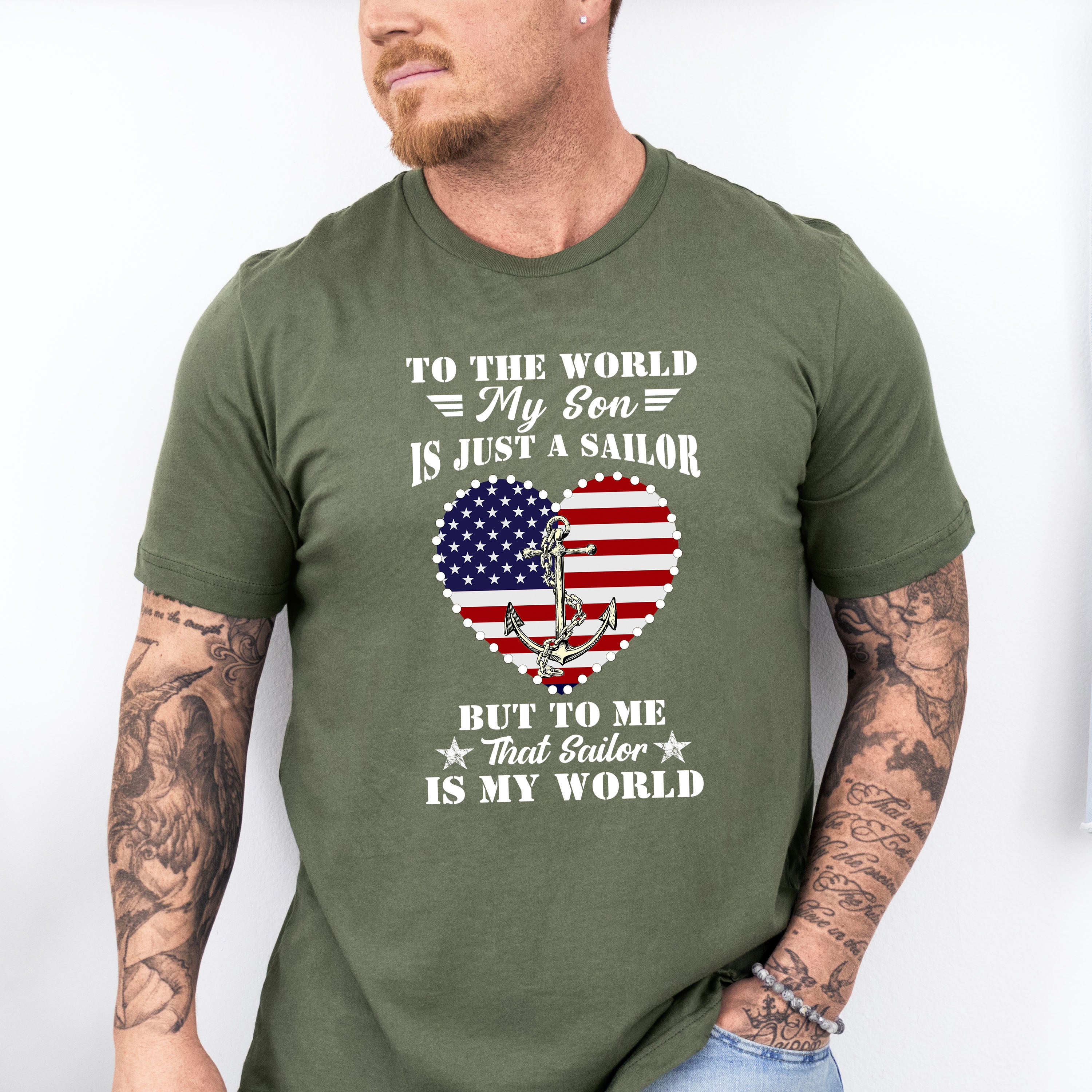 That Sailor Is My World - Military Unisex Crewneck T-Shirt Sweatshirt Hoodie