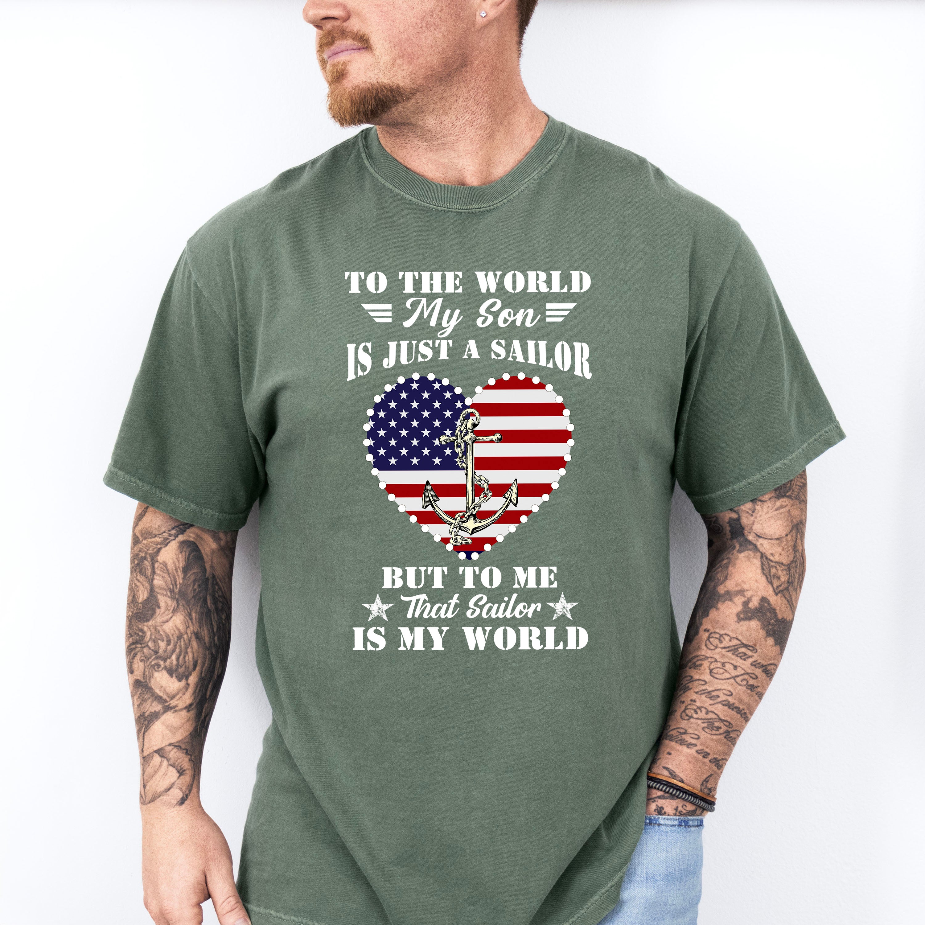 That Sailor Is My World - Military Unisex Crewneck T-Shirt Sweatshirt Hoodie