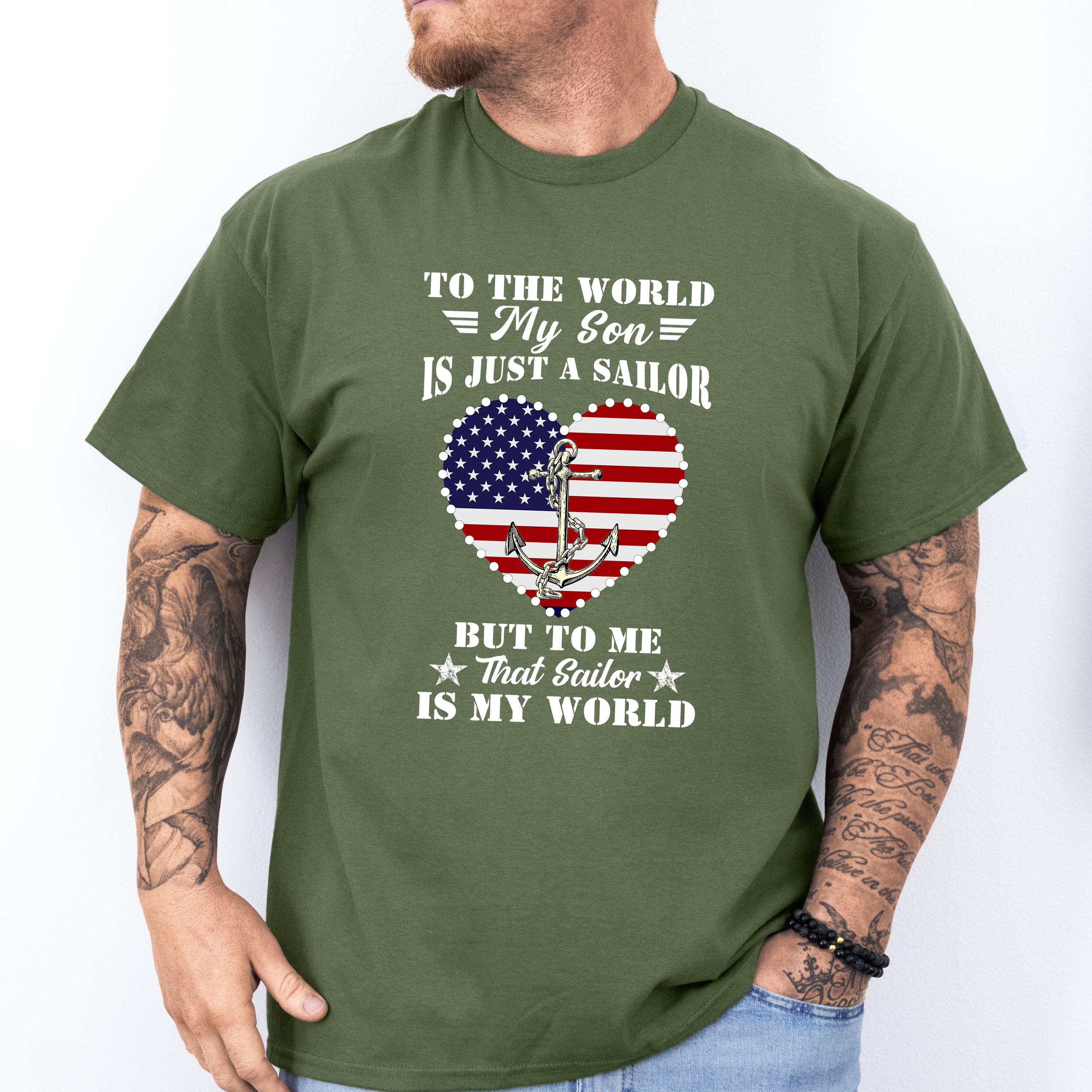 That Sailor Is My World - Military Unisex Crewneck T-Shirt Sweatshirt Hoodie