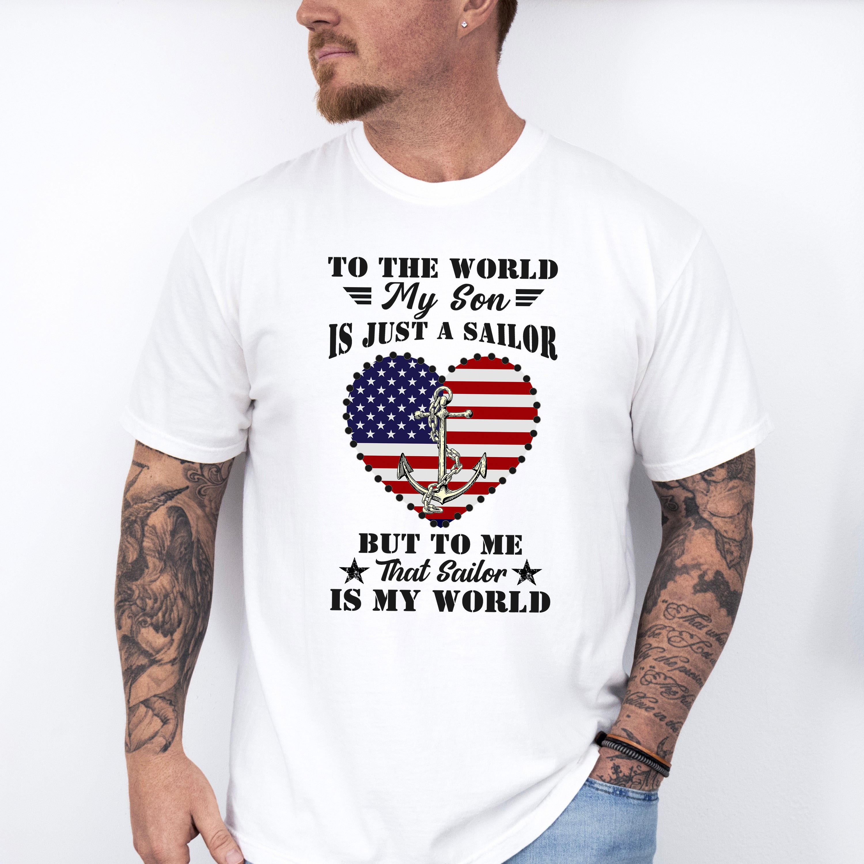 That Sailor Is My World - Military Unisex Crewneck T-Shirt Sweatshirt Hoodie