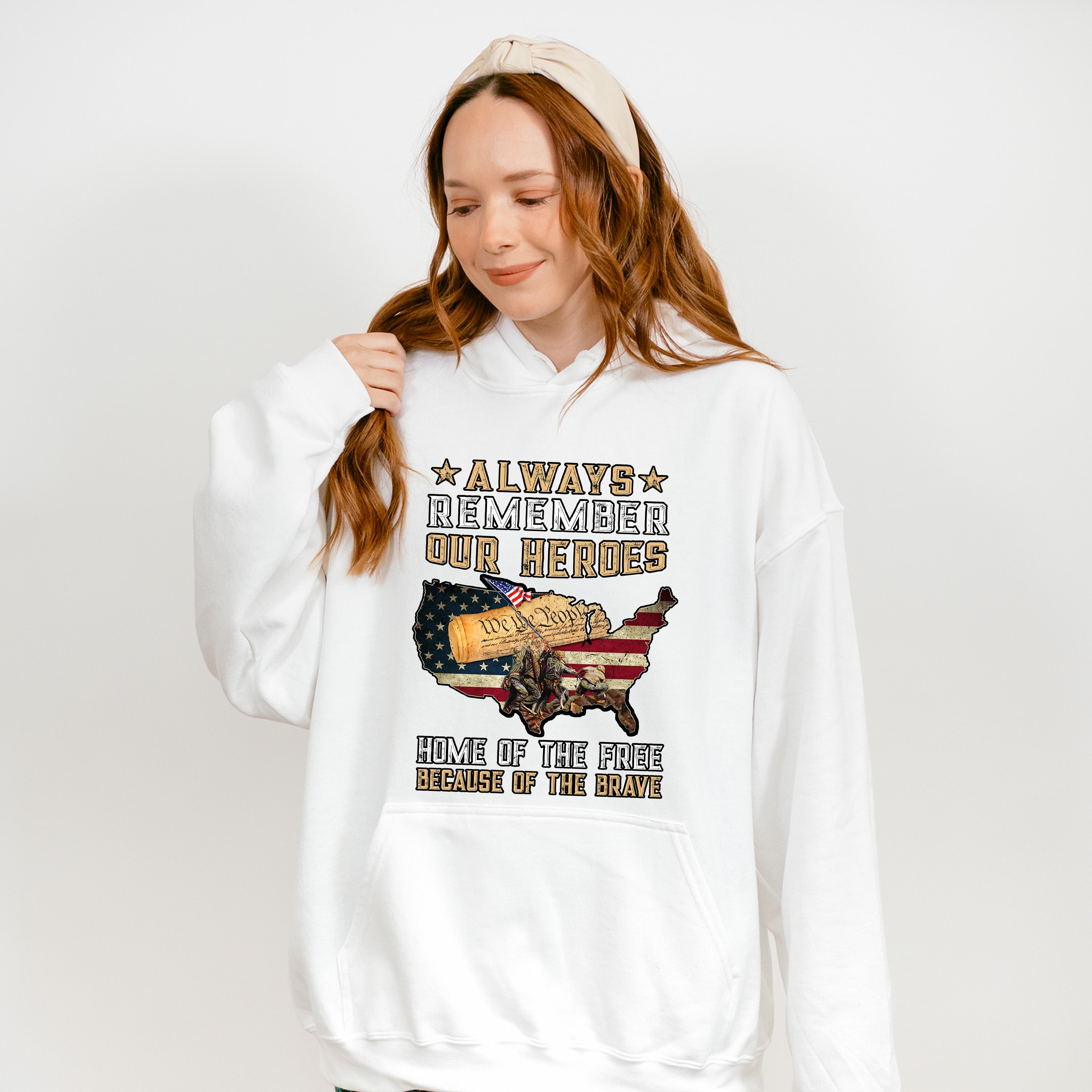Always Remember Our Heroes - Military Unisex Crewneck T-Shirt Sweatshirt Hoodie