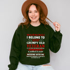 I Belong To A Freaking Awesome Grumpy Old Veteran - Military Unisex Crewneck T-Shirt Sweatshirt Hoodie
