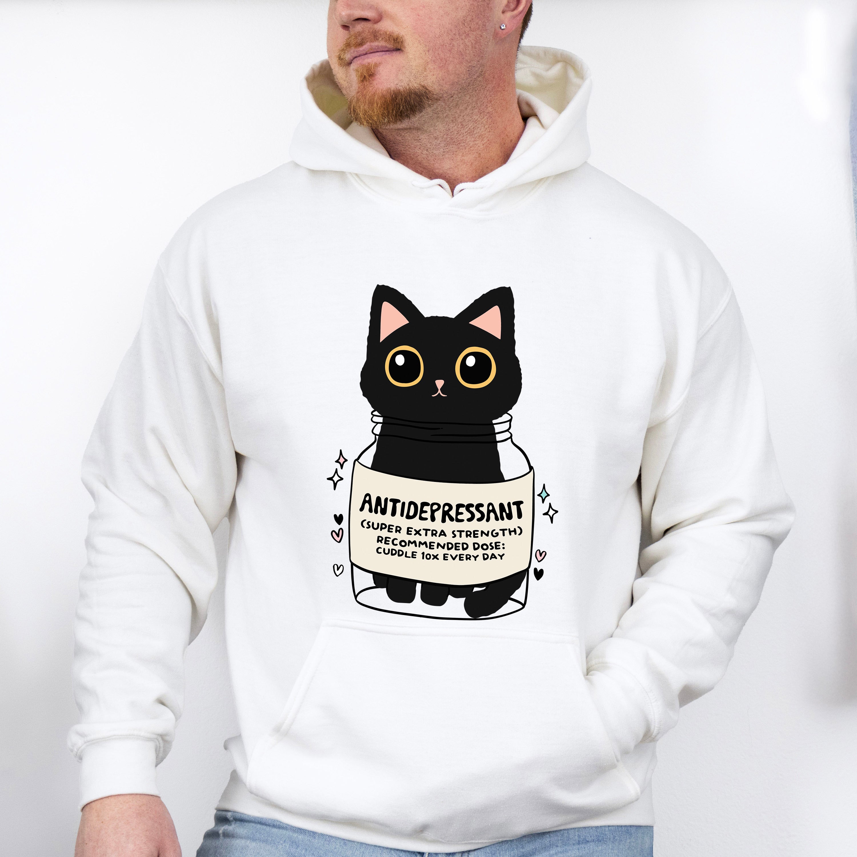 Antidepressant Cat - Mental Health Unisex Crewneck T-Shirt Sweatshirt Hoodie