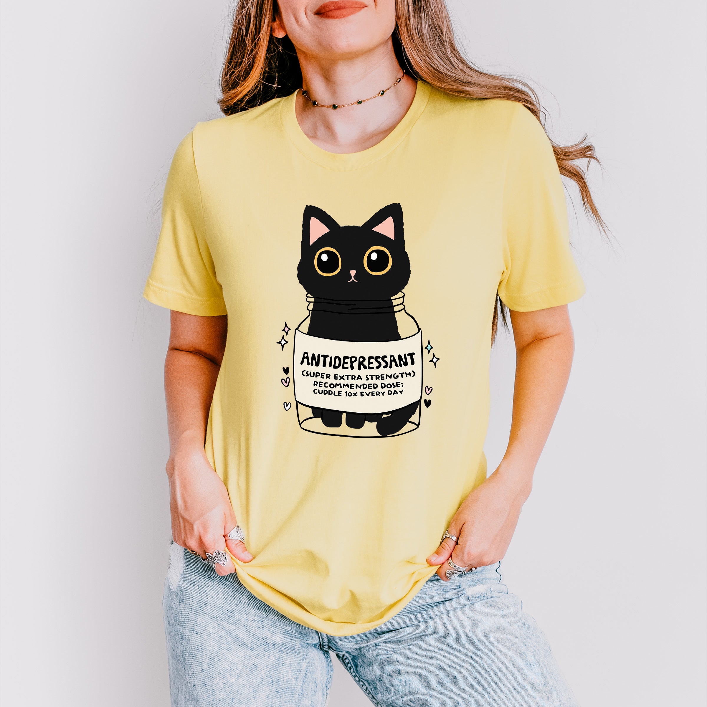 Antidepressant Cat - Mental Health Unisex Crewneck T-Shirt Sweatshirt Hoodie
