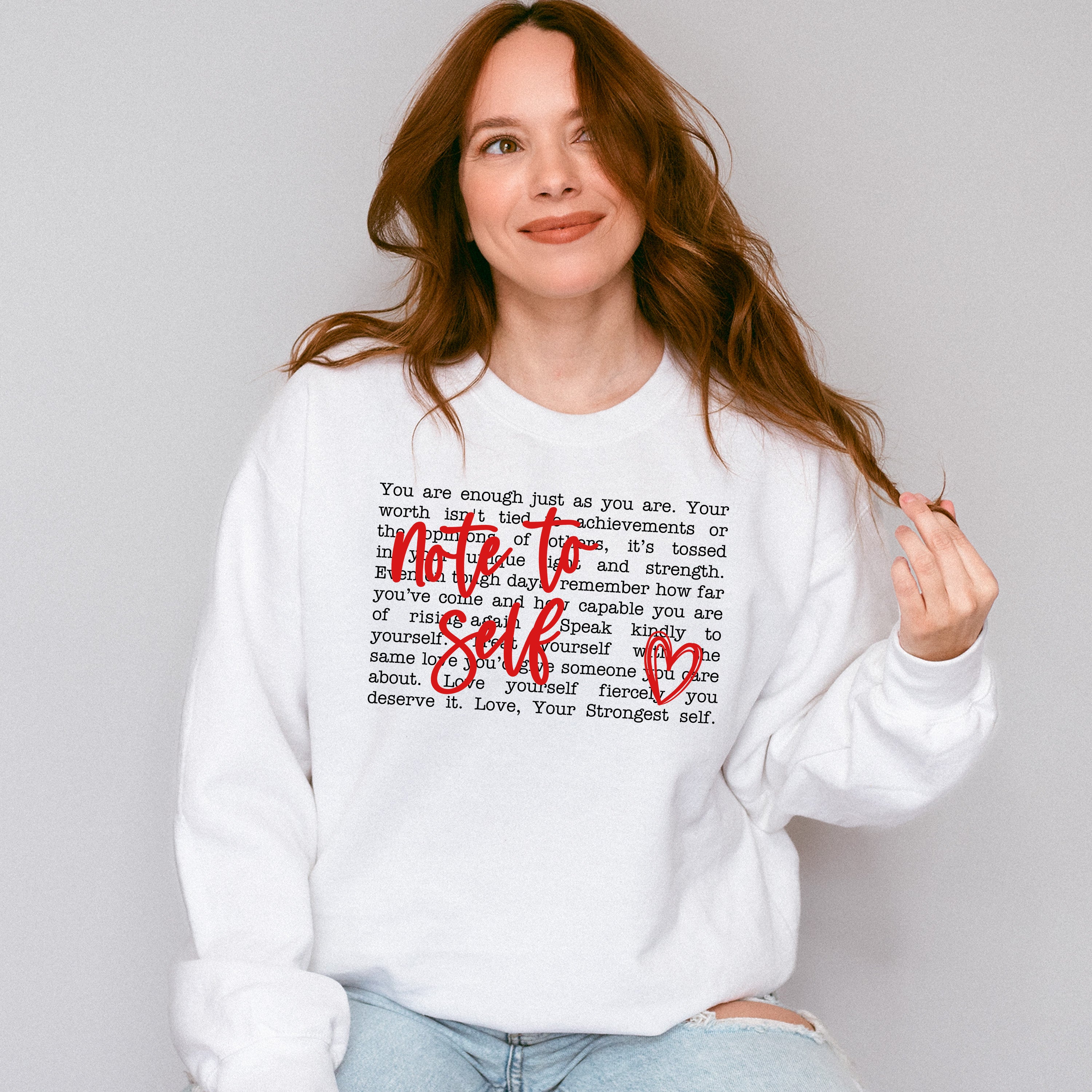Note To Self - Mental Health Unisex Crewneck T-Shirt Sweatshirt Hoodie