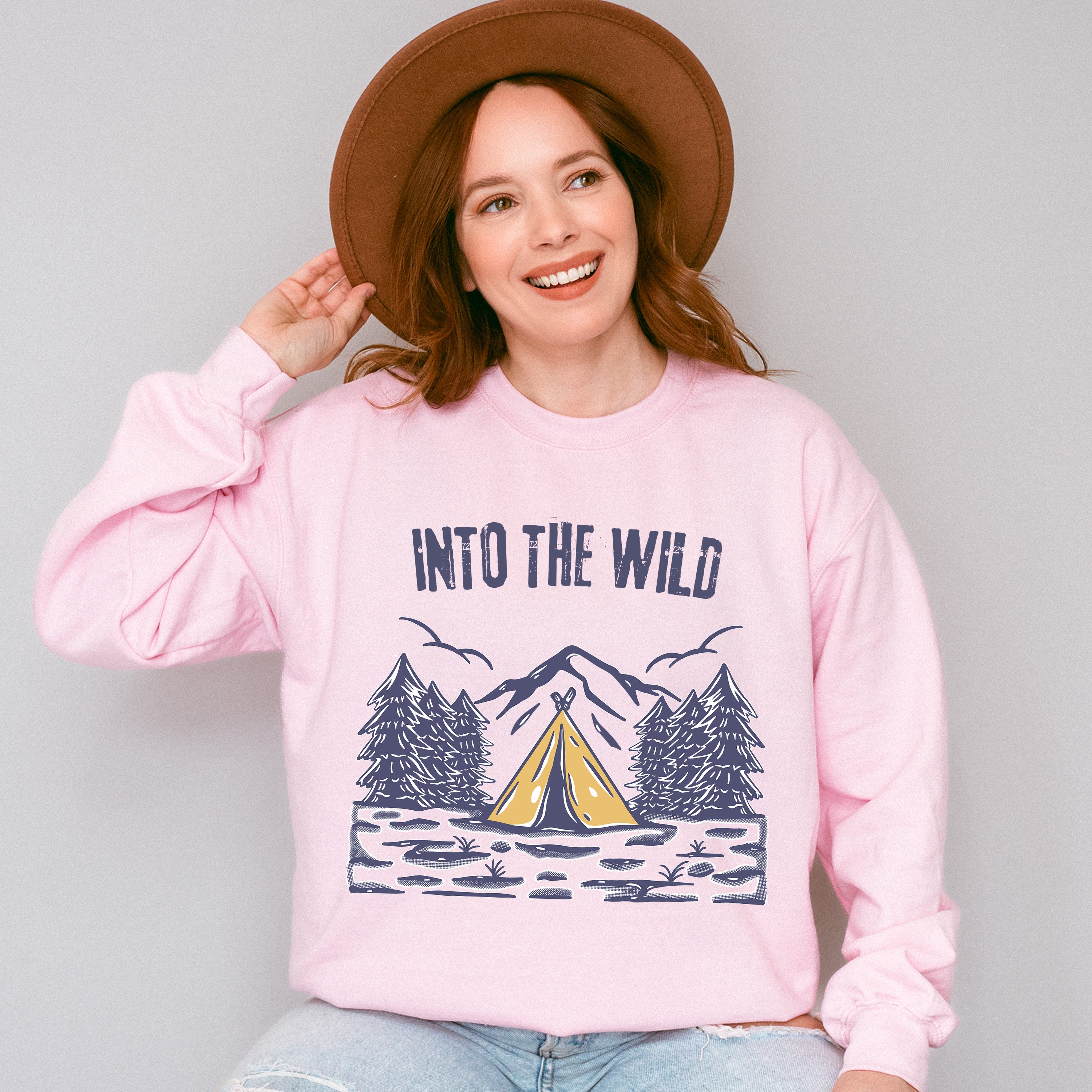 Into The Wild Design - Outdoor Unisex Crewneck T-Shirt Sweatshirt Hoodie
