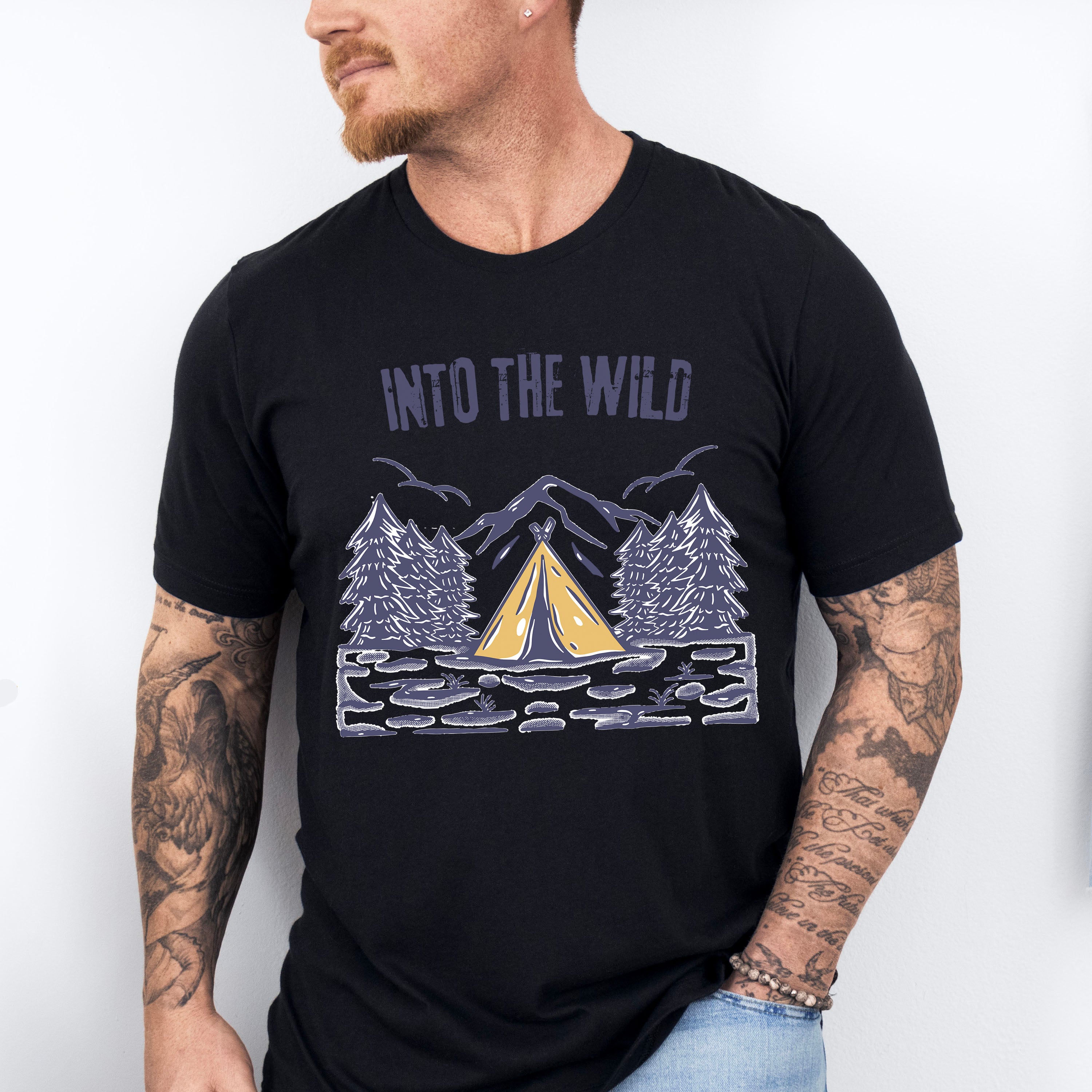 Into The Wild Design - Outdoor Unisex Crewneck T-Shirt Sweatshirt Hoodie