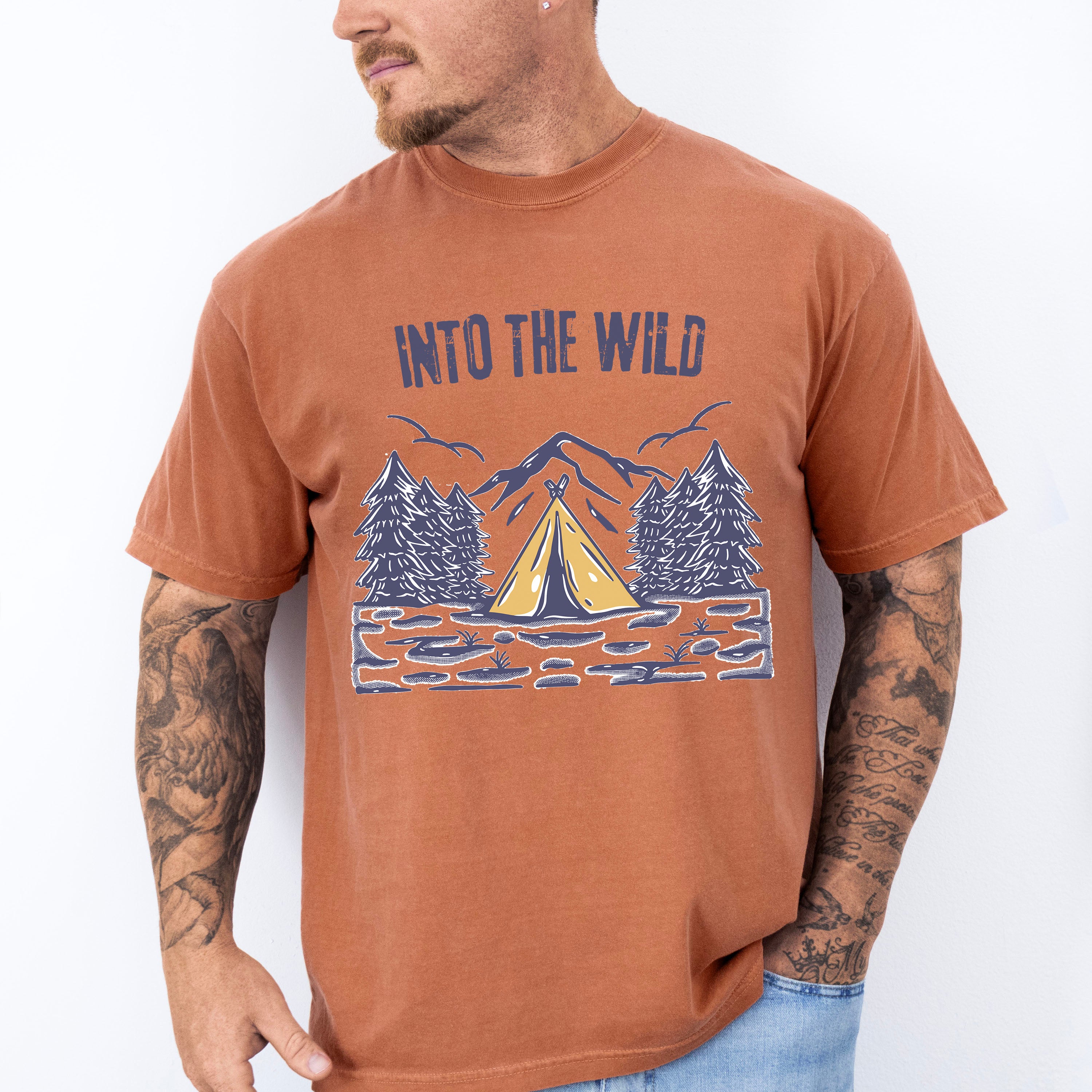 Into The Wild Design - Outdoor Unisex Crewneck T-Shirt Sweatshirt Hoodie