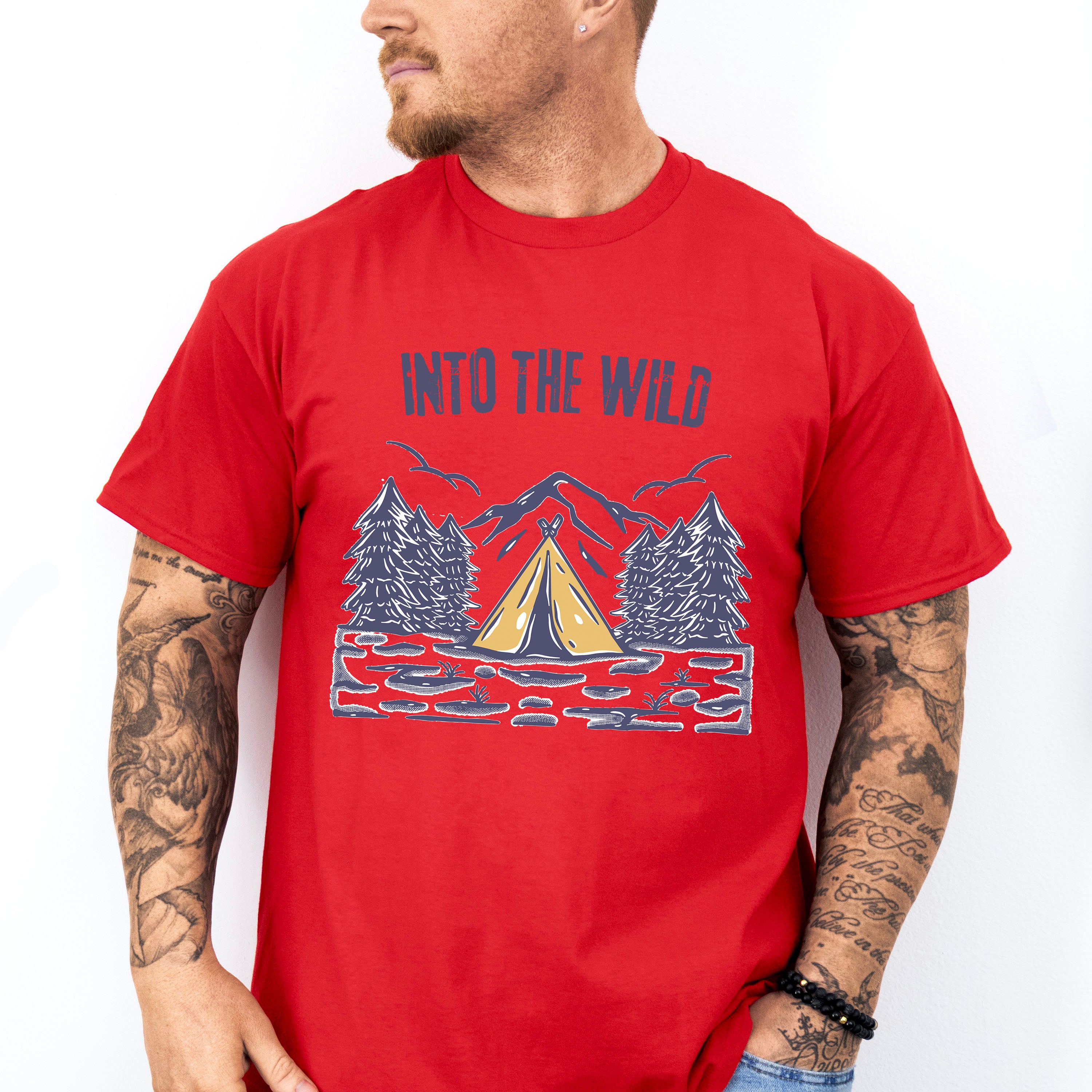 Into The Wild Design - Outdoor Unisex Crewneck T-Shirt Sweatshirt Hoodie