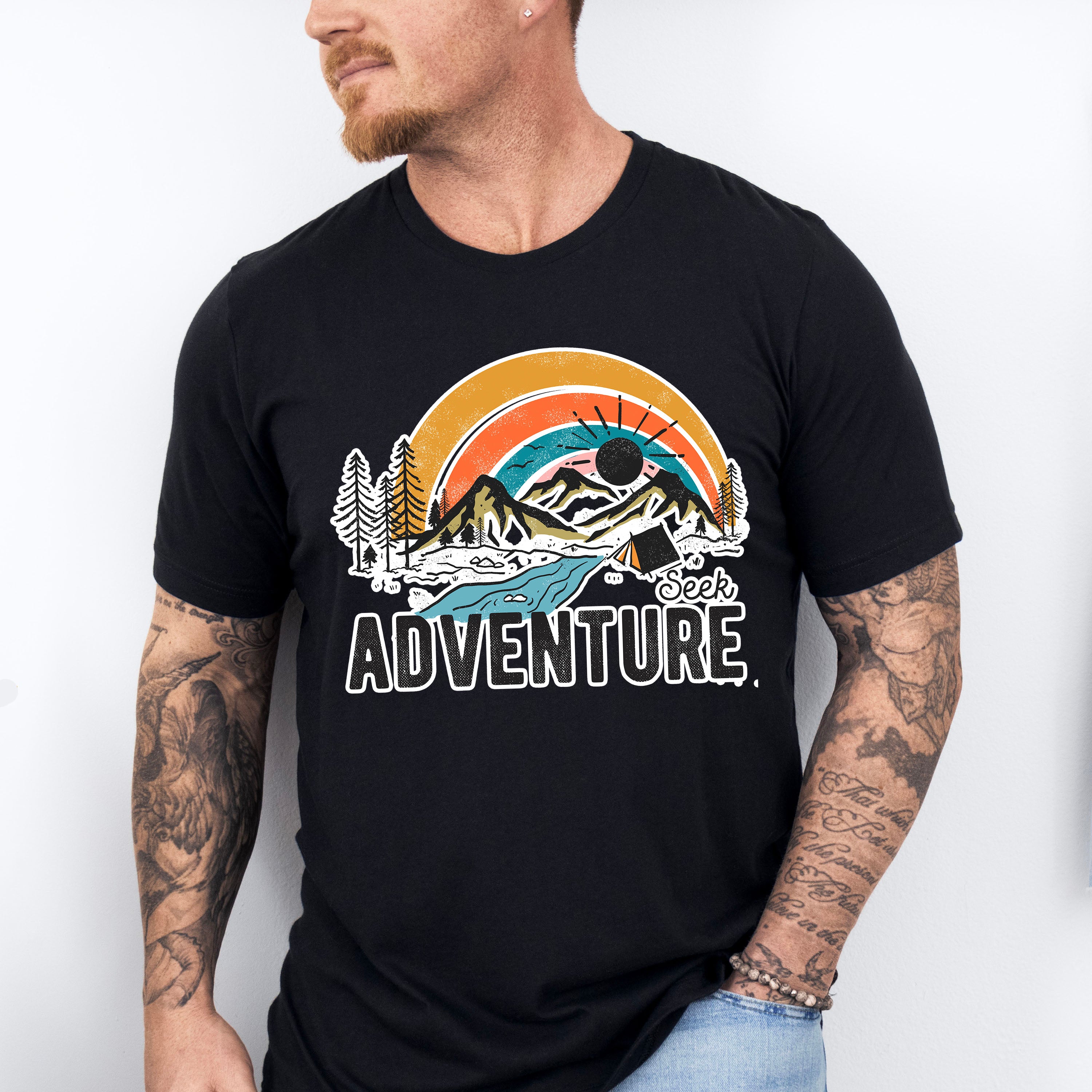Seek Adventure Design - Outdoor Unisex Crewneck T-Shirt Sweatshirt Hoodie