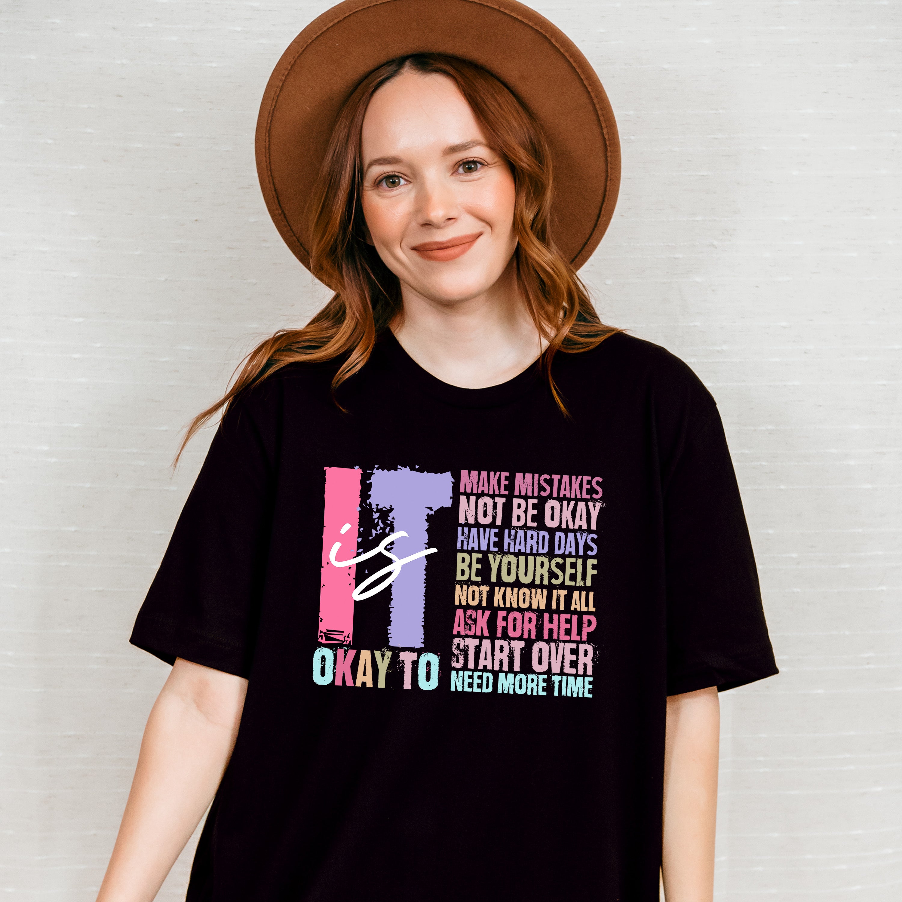 It Is Okay To - Mental Health Unisex Crewneck T-Shirt Sweatshirt Hoodie