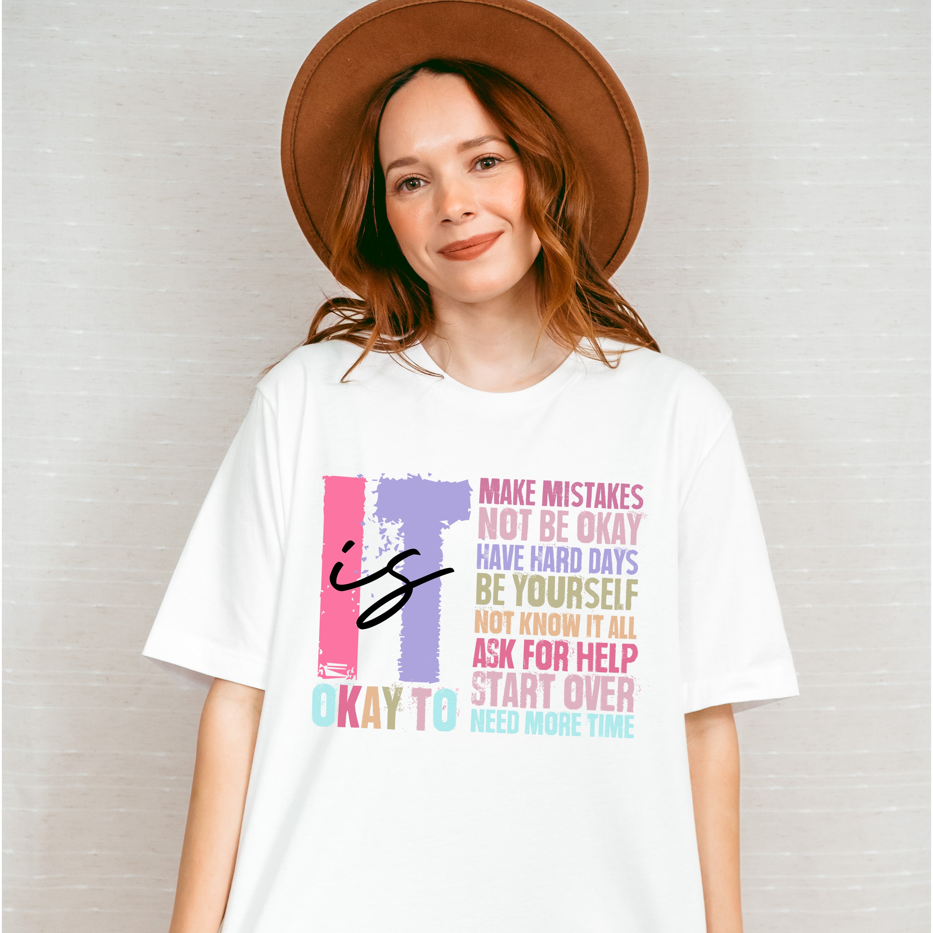 It Is Okay To - Mental Health Unisex Crewneck T-Shirt Sweatshirt Hoodie