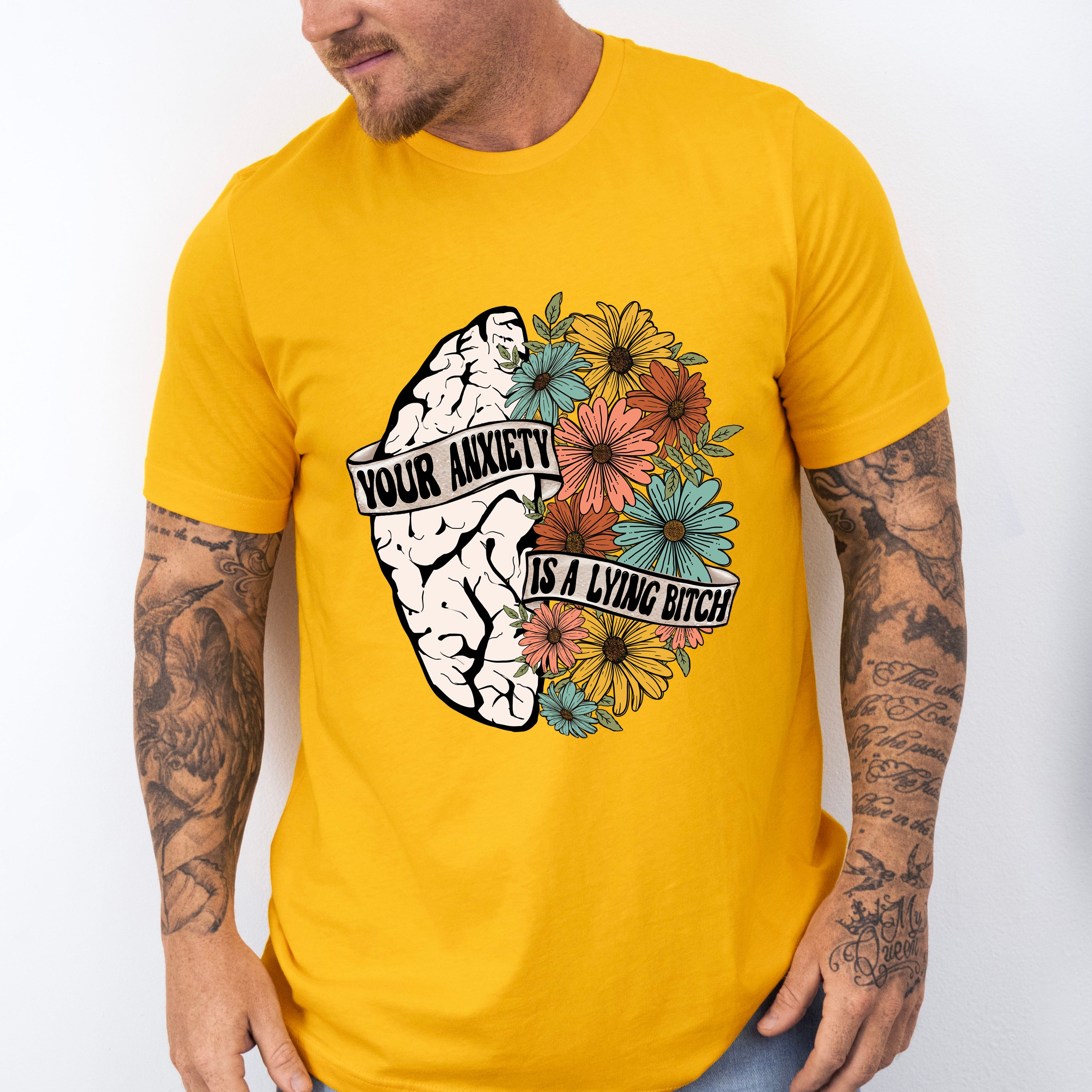 Your Anxiety Is A Lying Bitch - Mental Health Unisex Crewneck T-Shirt Sweatshirt Hoodie