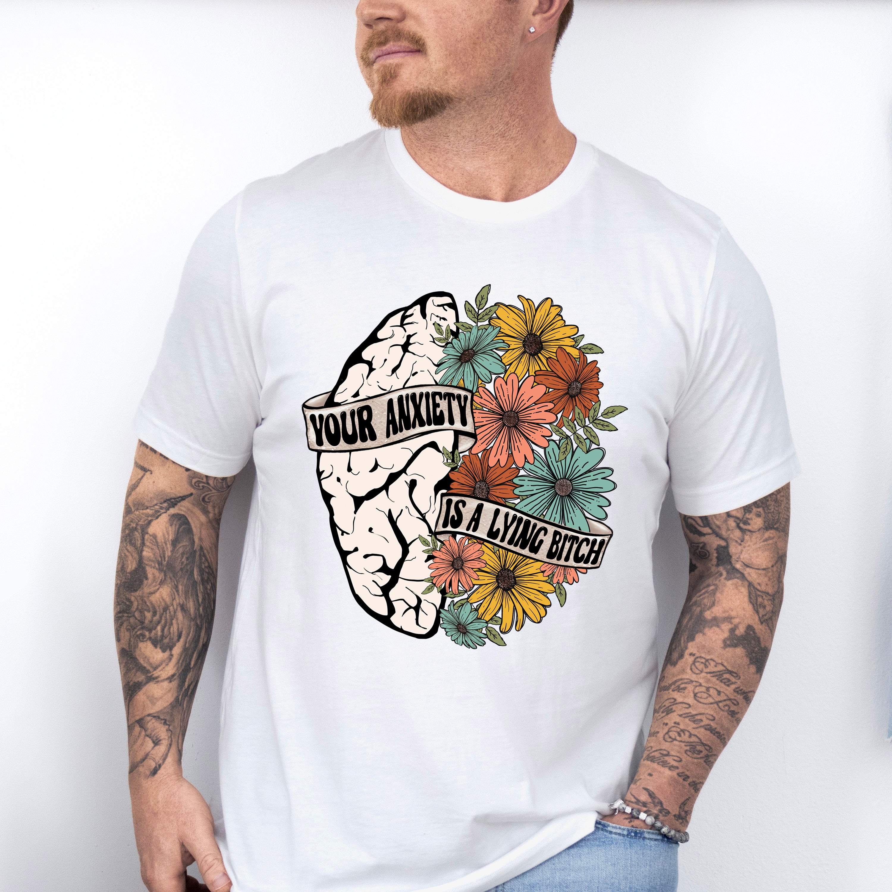 Your Anxiety Is A Lying Bitch - Mental Health Unisex Crewneck T-Shirt Sweatshirt Hoodie