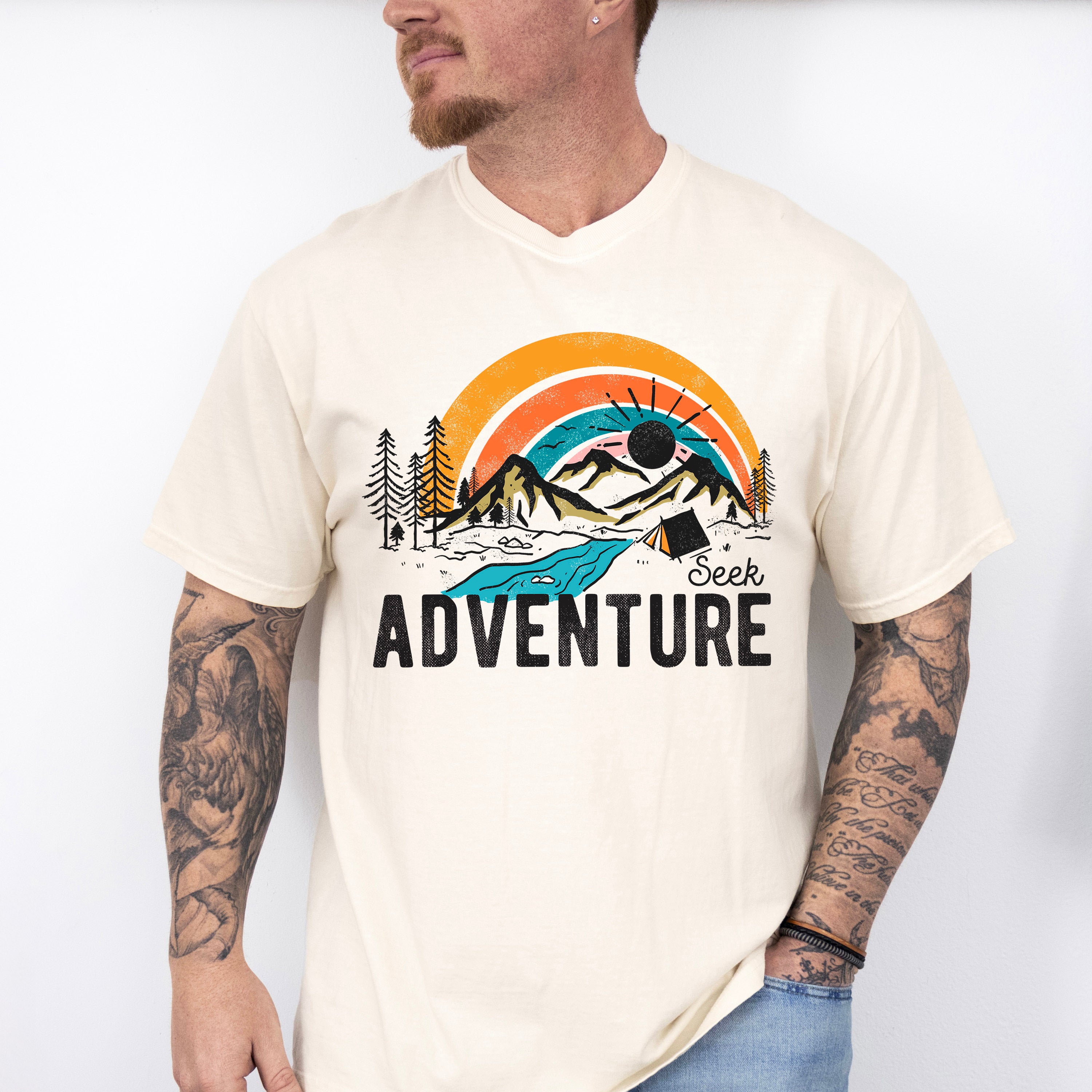 Seek Adventure Design - Outdoor Unisex Crewneck T-Shirt Sweatshirt Hoodie