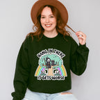 Hang In There It Gets Worse - Funny Unisex Crewneck T-Shirt Sweatshirt Hoodie