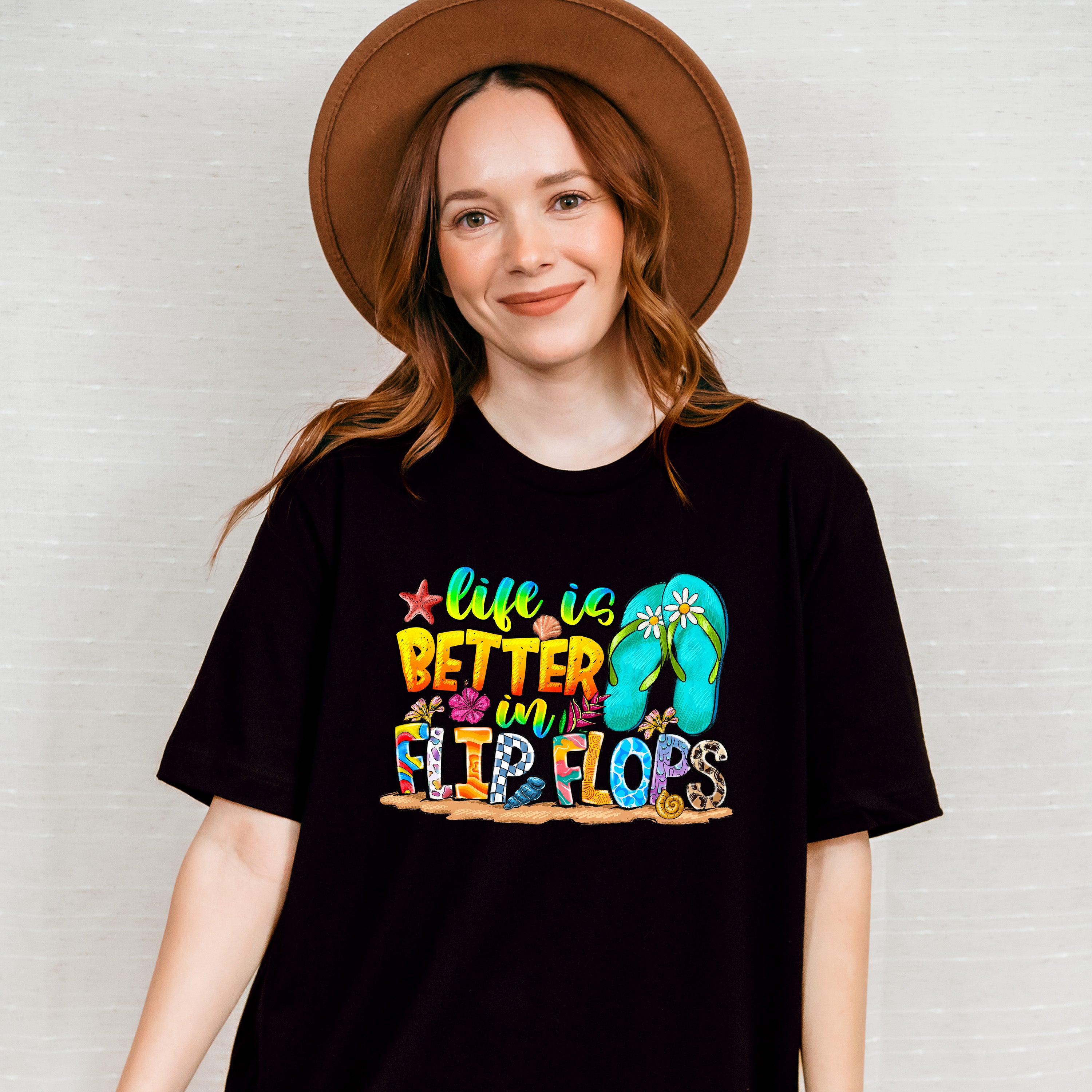 Life is Better In Flip Flops - Summer Theme Unisex Crewneck T-Shirt Sweatshirt Hoodie