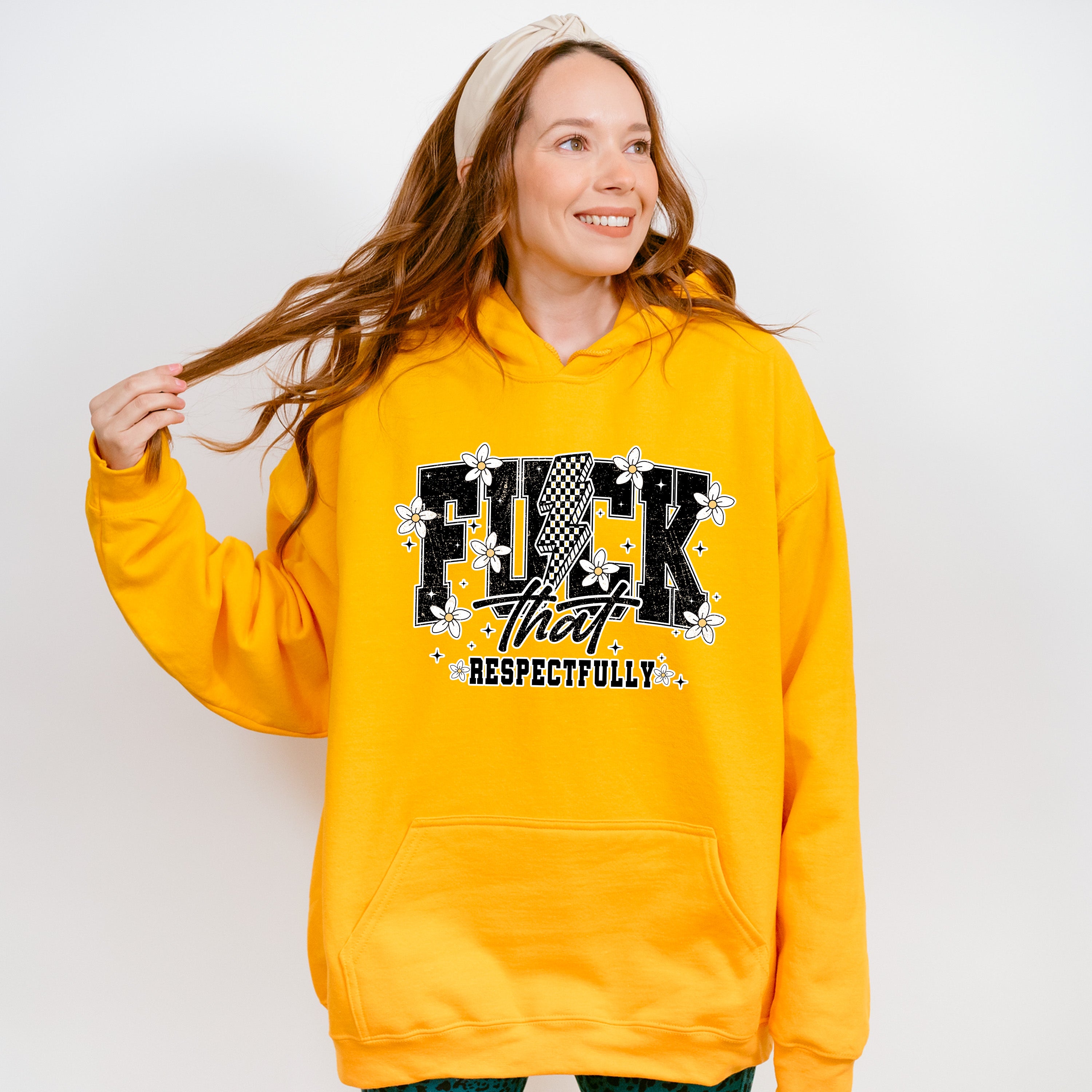 Fuck That Respectfully Flowers - Funny Unisex Crewneck T-Shirt Sweatshirt Hoodie