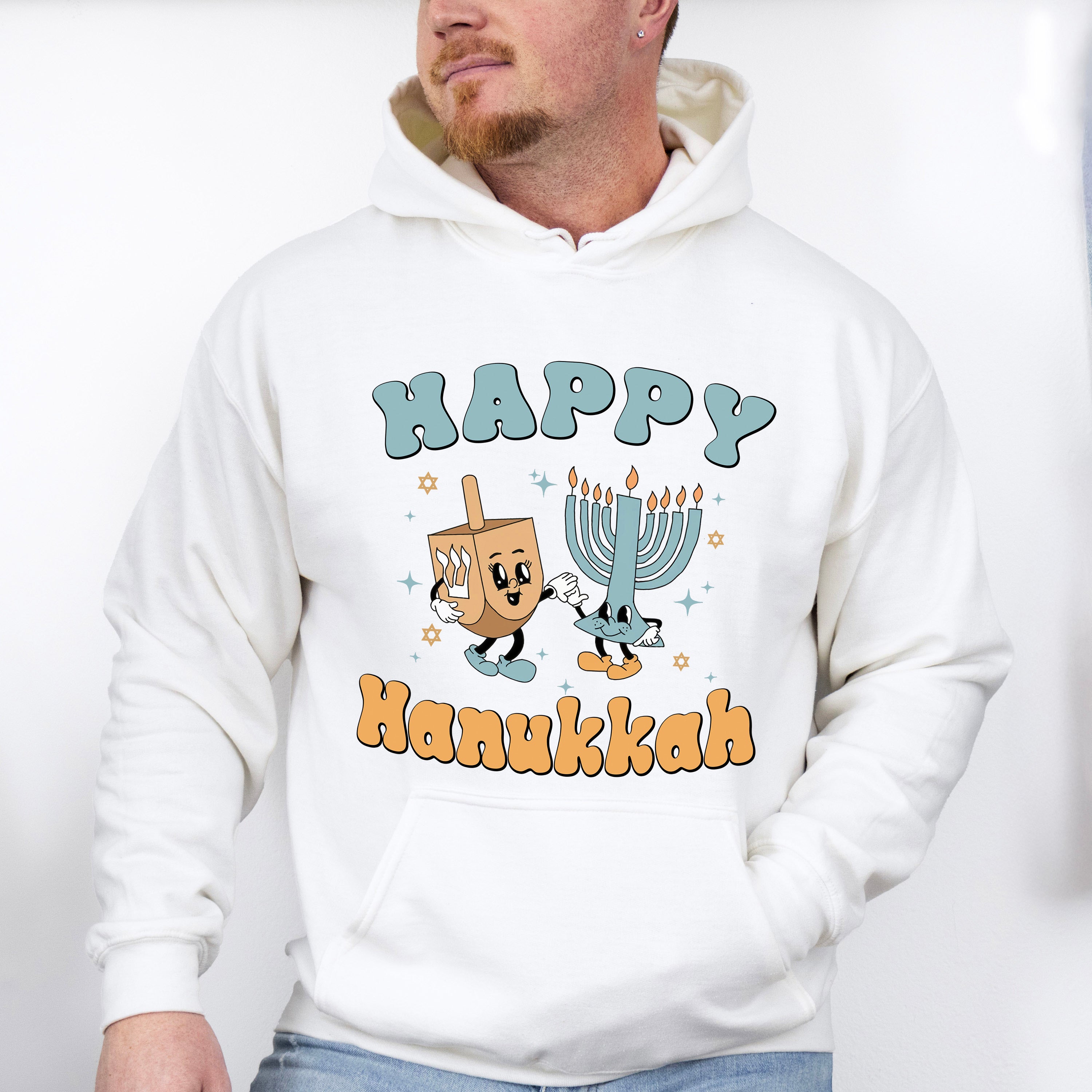 Happy Hanukkah Candlestick - Hanukkah Unisex Crewneck T-Shirt Sweatshirt Hoodie
