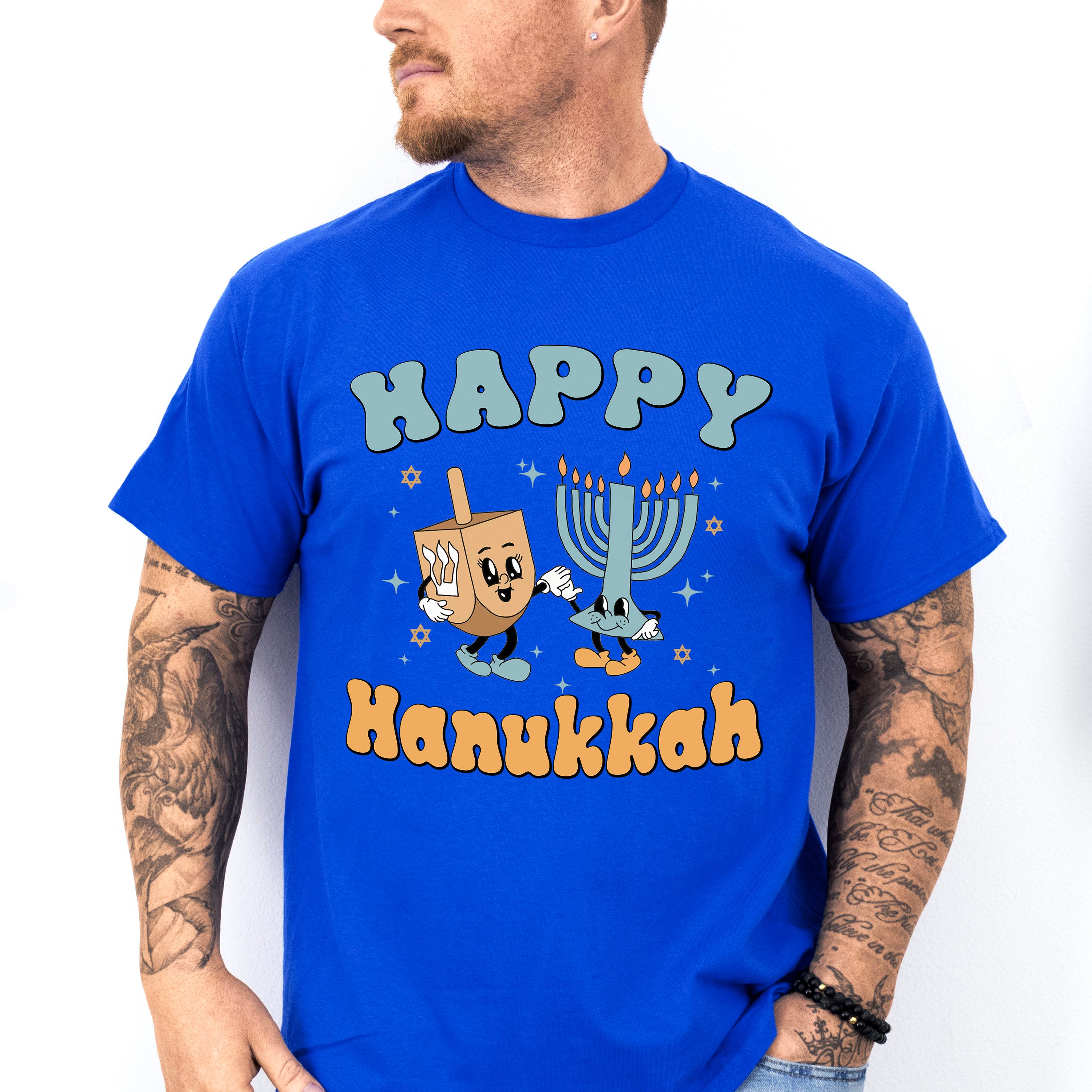 Happy Hanukkah Candlestick - Hanukkah Unisex Crewneck T-Shirt Sweatshirt Hoodie