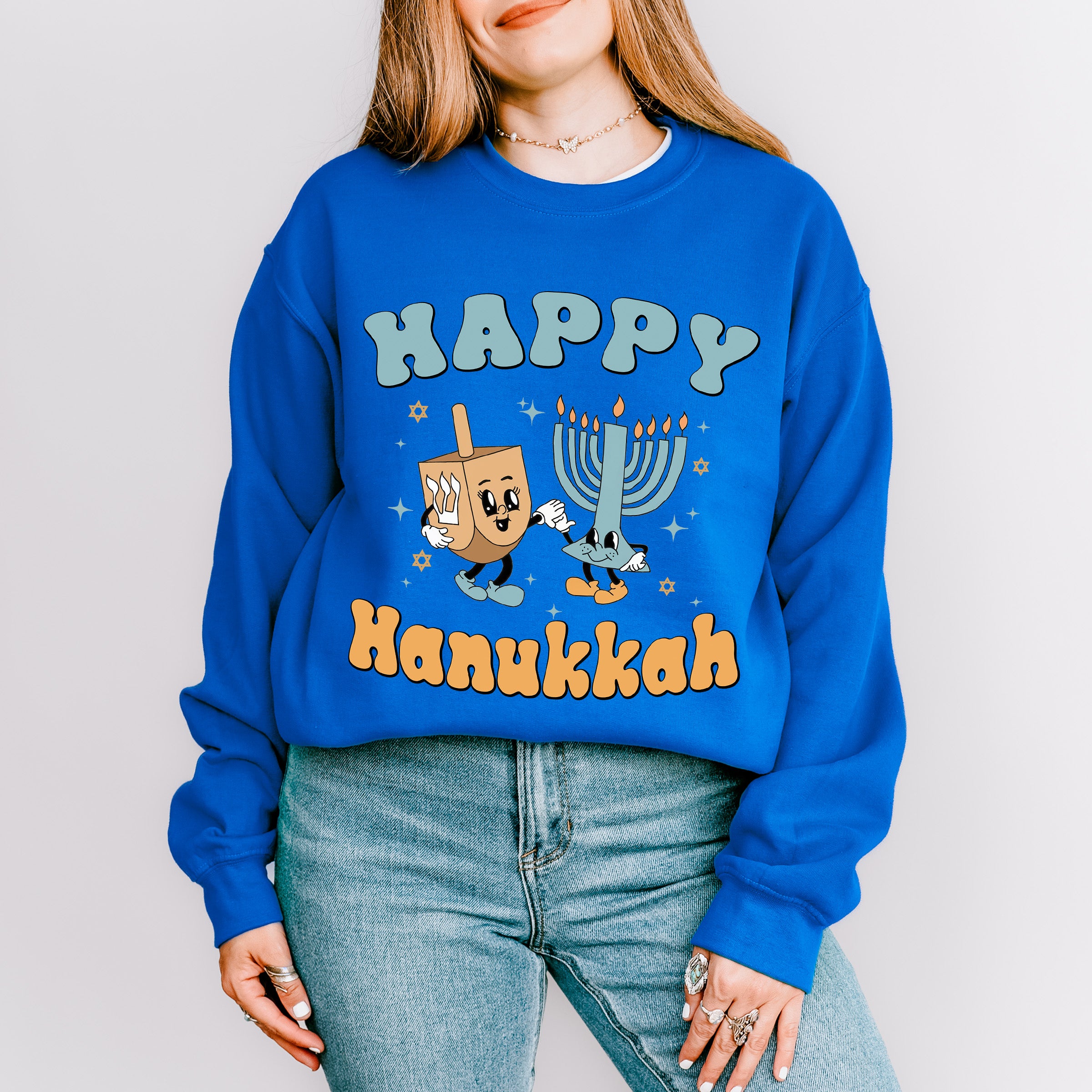 Happy Hanukkah Candlestick - Hanukkah Unisex Crewneck T-Shirt Sweatshirt Hoodie
